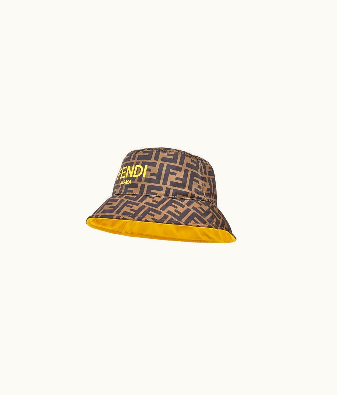 Fendi Fendi Junior Cloche Hat - Yellow And FF Nylon Reversible Cloche Hat