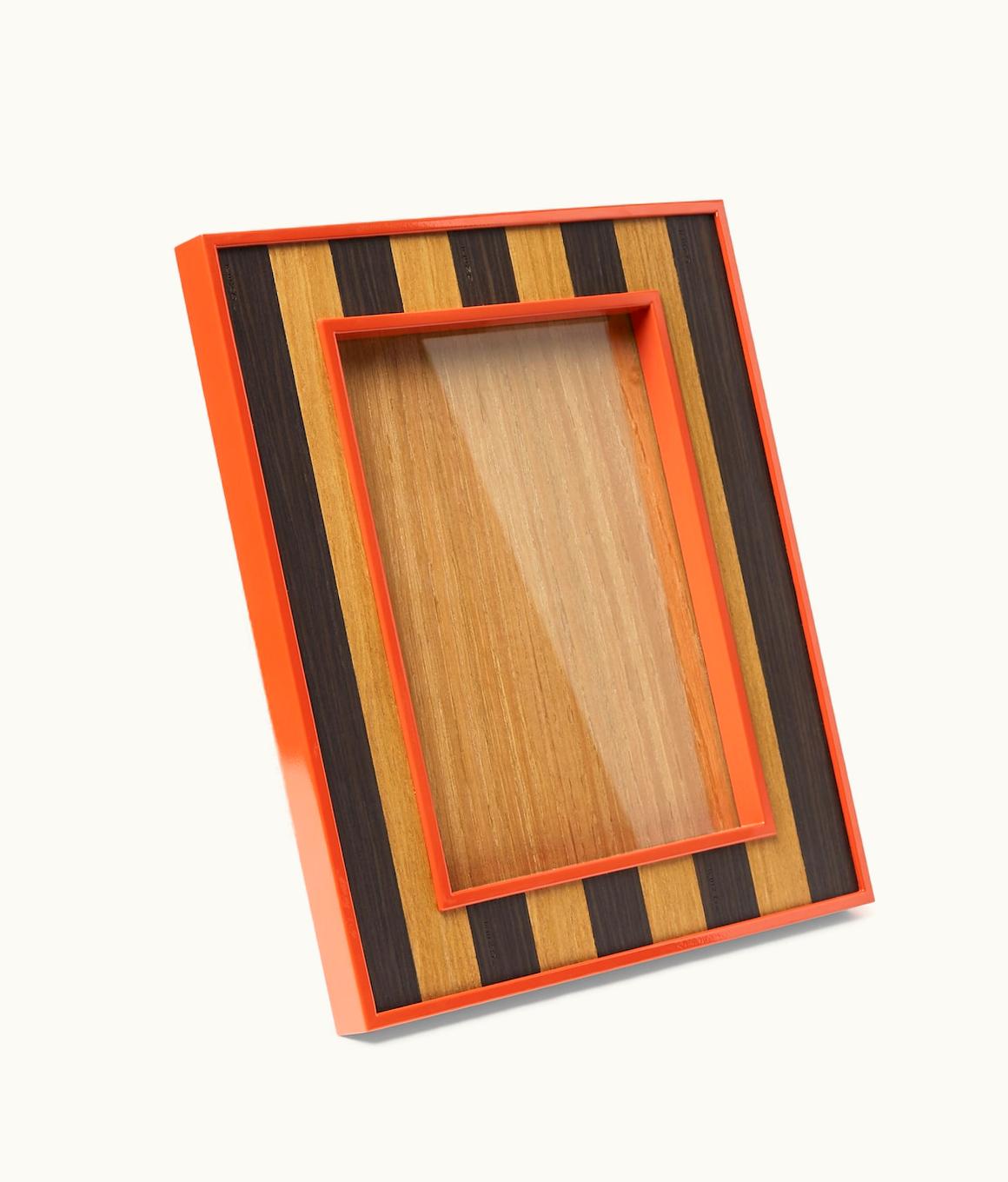 Fendi Fendi Roma Small Frame - Pequin Wood And Red Lacquer Frame