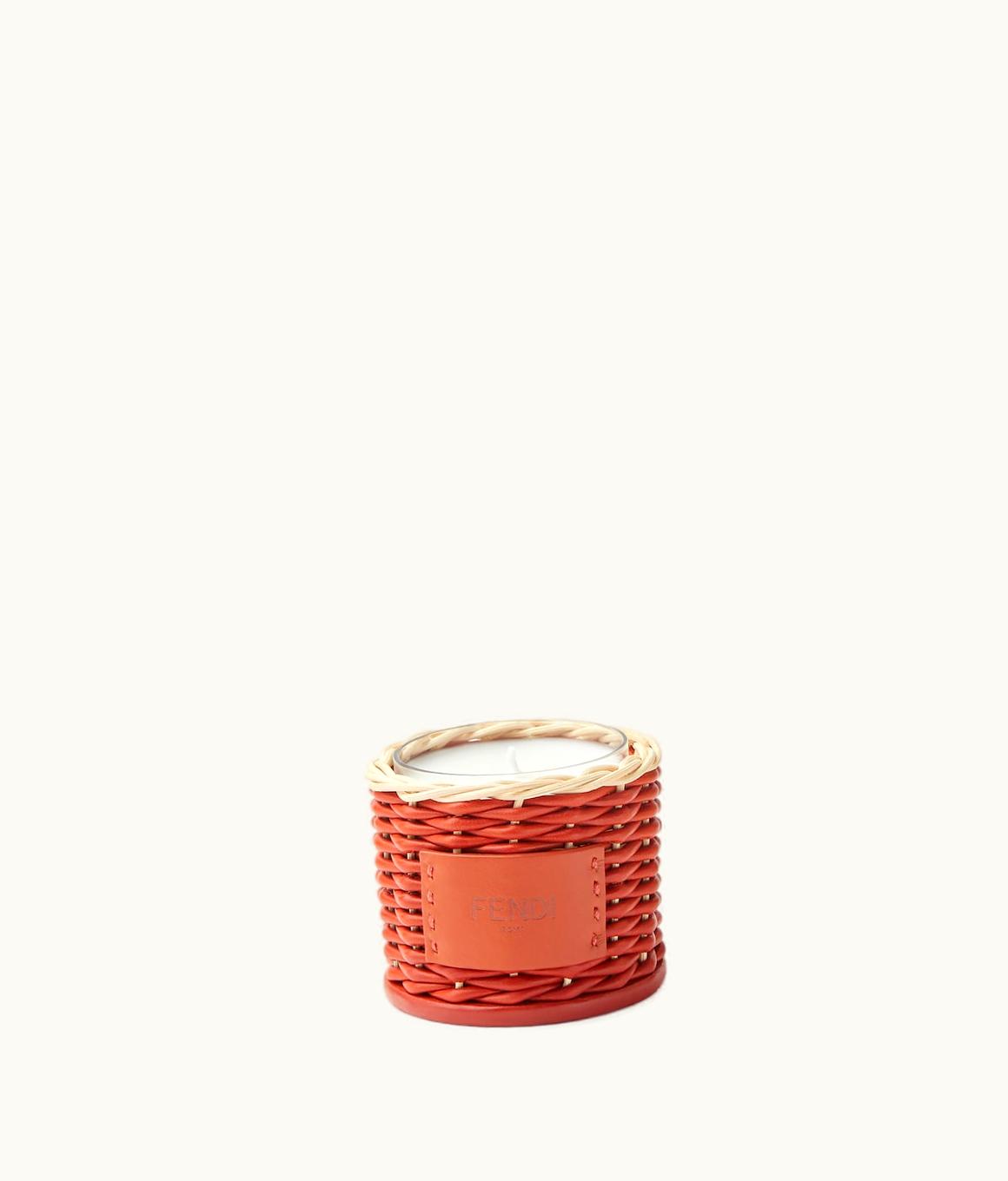 Fendi Fendi O’lock Small Candle - Two-tone Woven Leather Candle