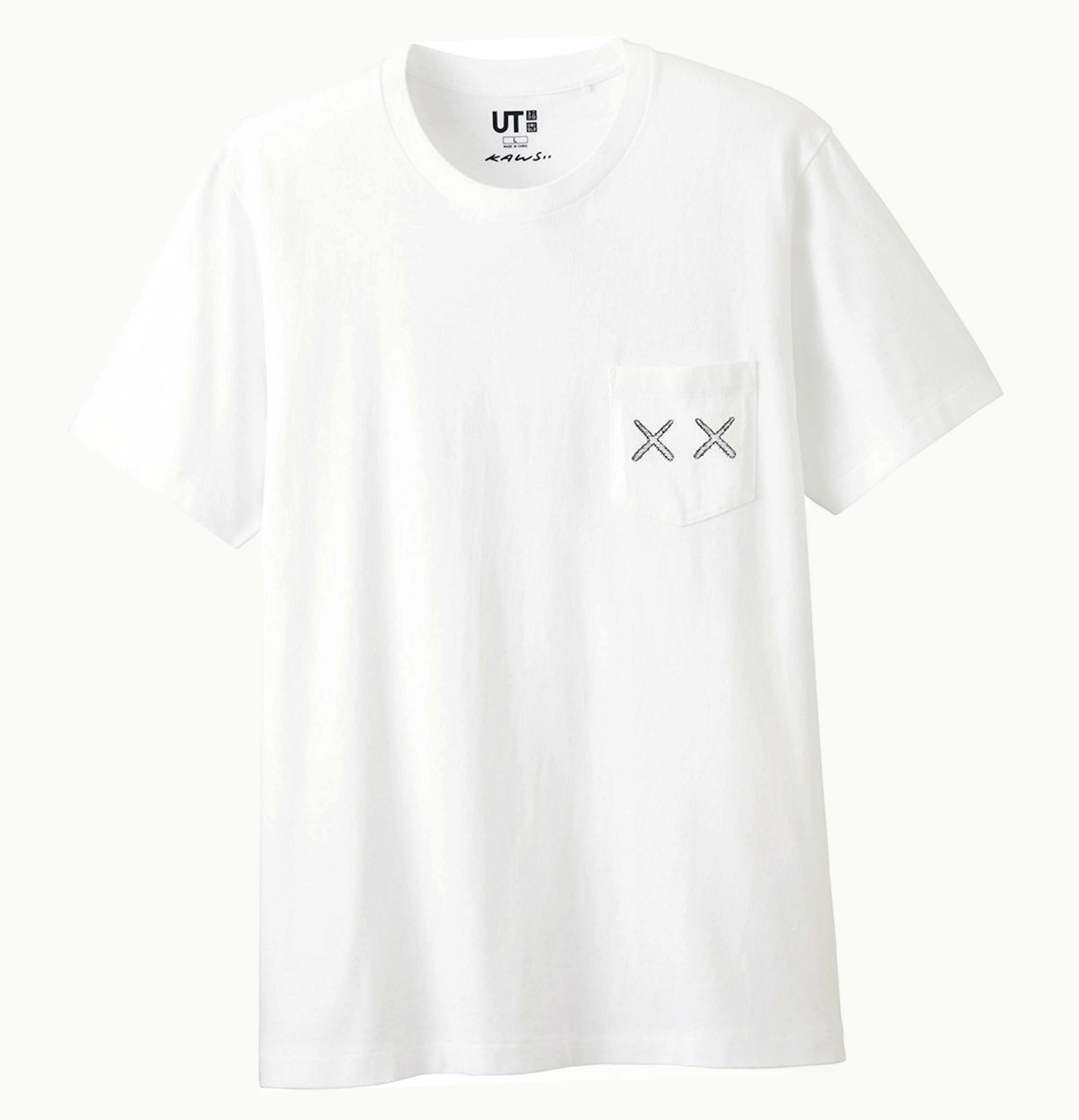 KAWS KAWS x Uniqlo XX Pocket Tee US Sizing White