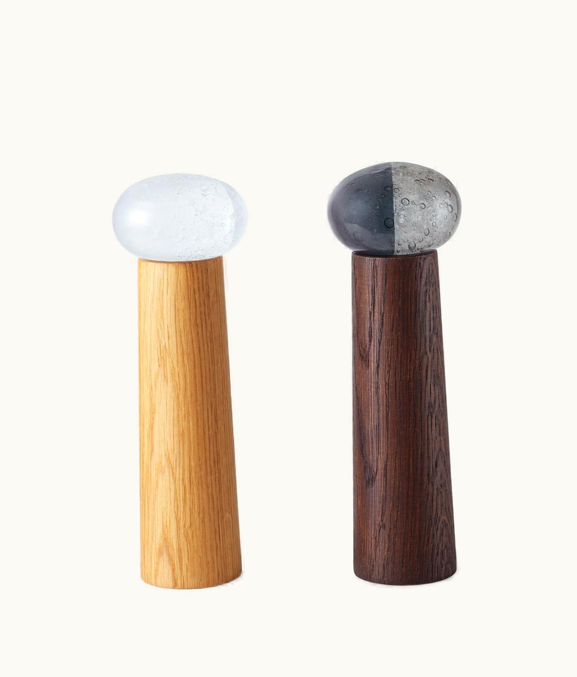 Fendi Fendi Roma Salt And Pepper Set - Wood And Glass Salt And Pepper Mill