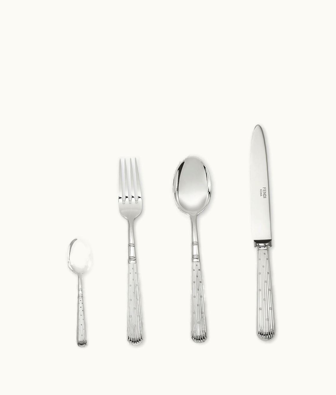 Fendi Fendi Roma Fruit Flatware Set - Pequin Silver-Colored Eco Brass Flatware