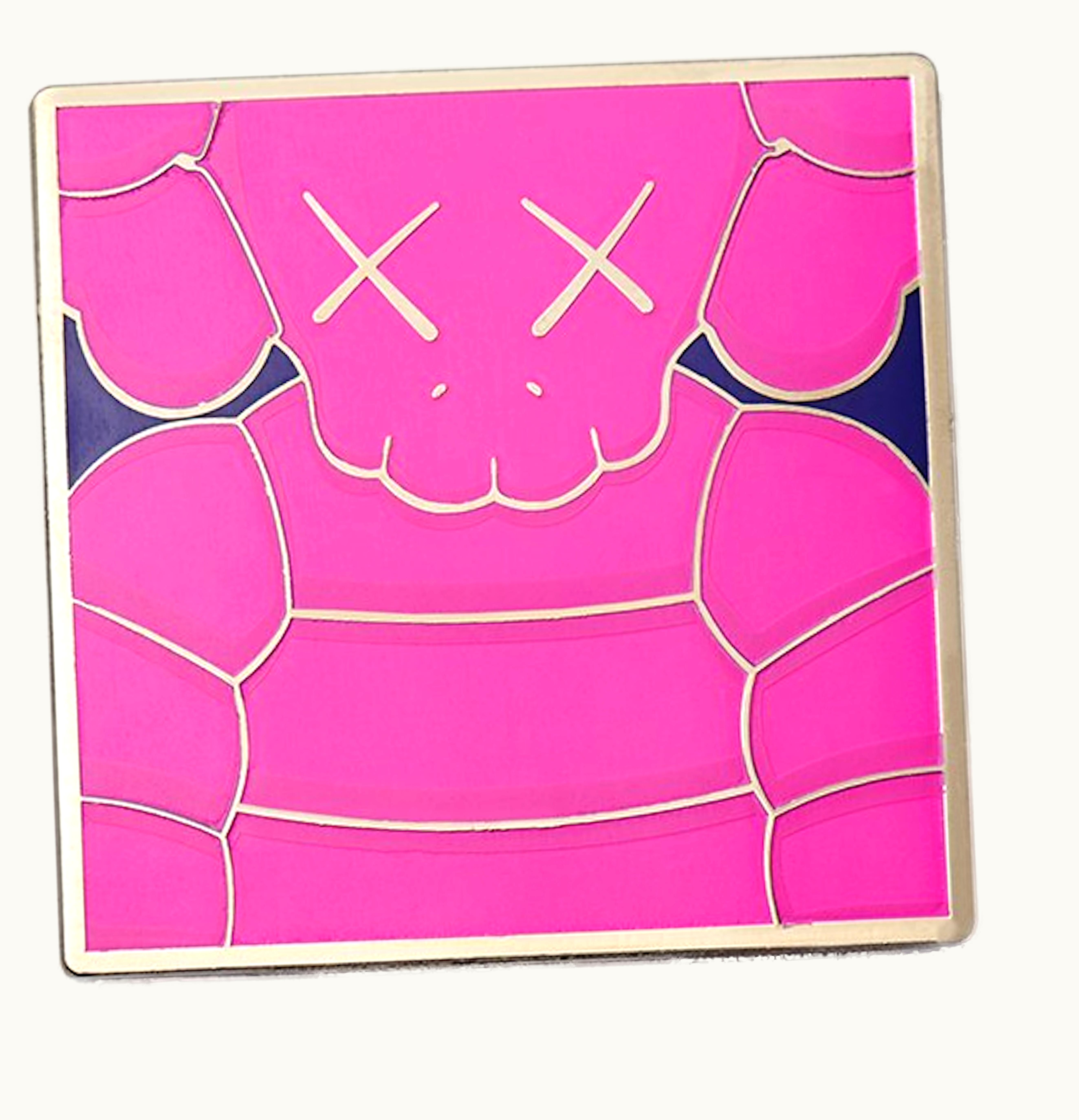 KAWS KAWS Brooklyn Museum WHAT PARTY Square Pin Pink