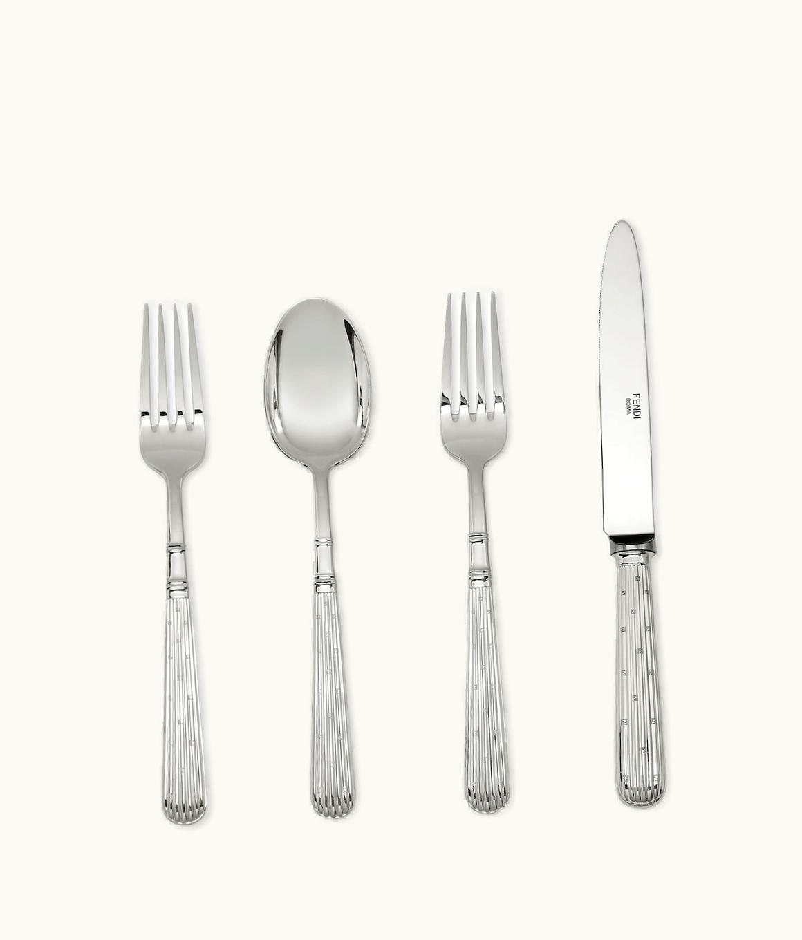 Fendi Fendi Roma Flatware Set - Pequin Silver-Colored Eco Brass Flatware