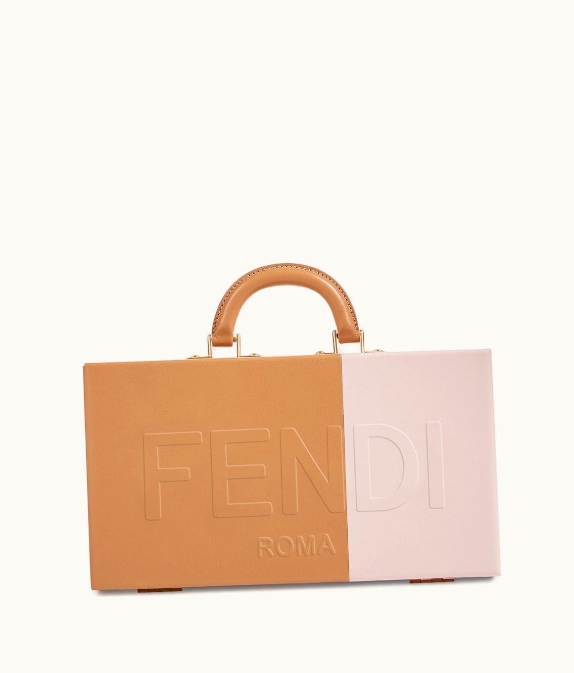 Small Fendi Roma Backgammon Set - Two-tone Nappa Leather Backgammon Box