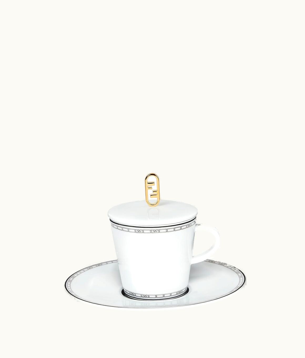 Fendi Fendi O’lock Teacup - White Porcelain Teacup