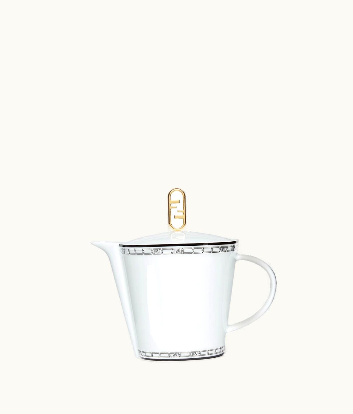 Fendi Fendi O’lock Coffee Pot - White Porcelain Coffee Pot