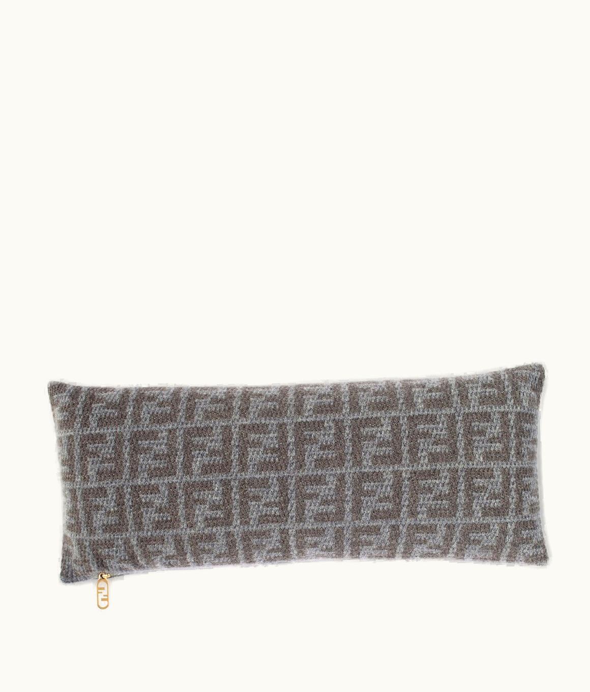 Fendi FF Rectangular Cushion - Gray Cashmere Cushion