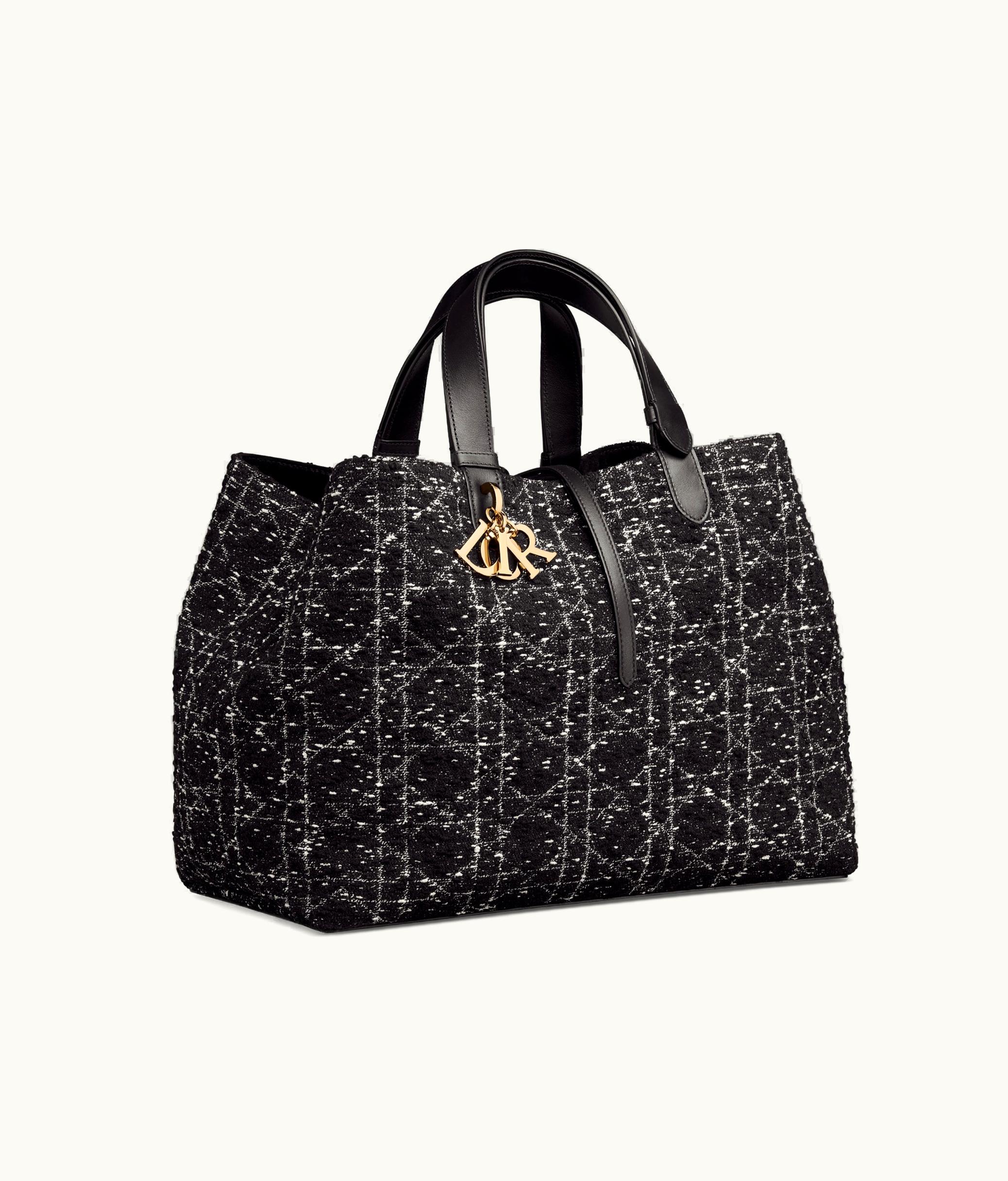 Dior Large Dior Toujours Bag - Black Cannage Tweed
