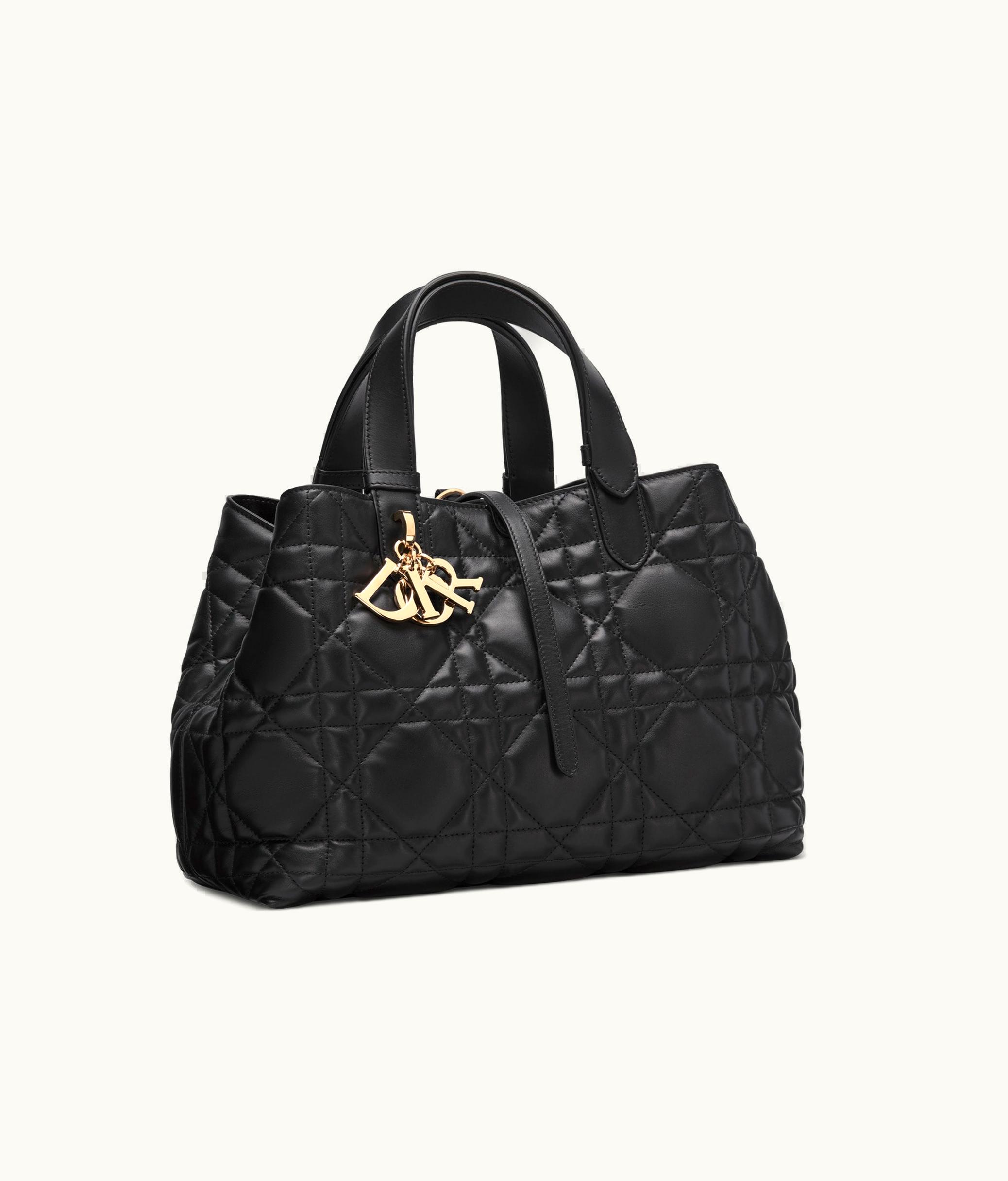 Dior Medium Dior Toujours Bag - Black Macrocannage Calfskin
