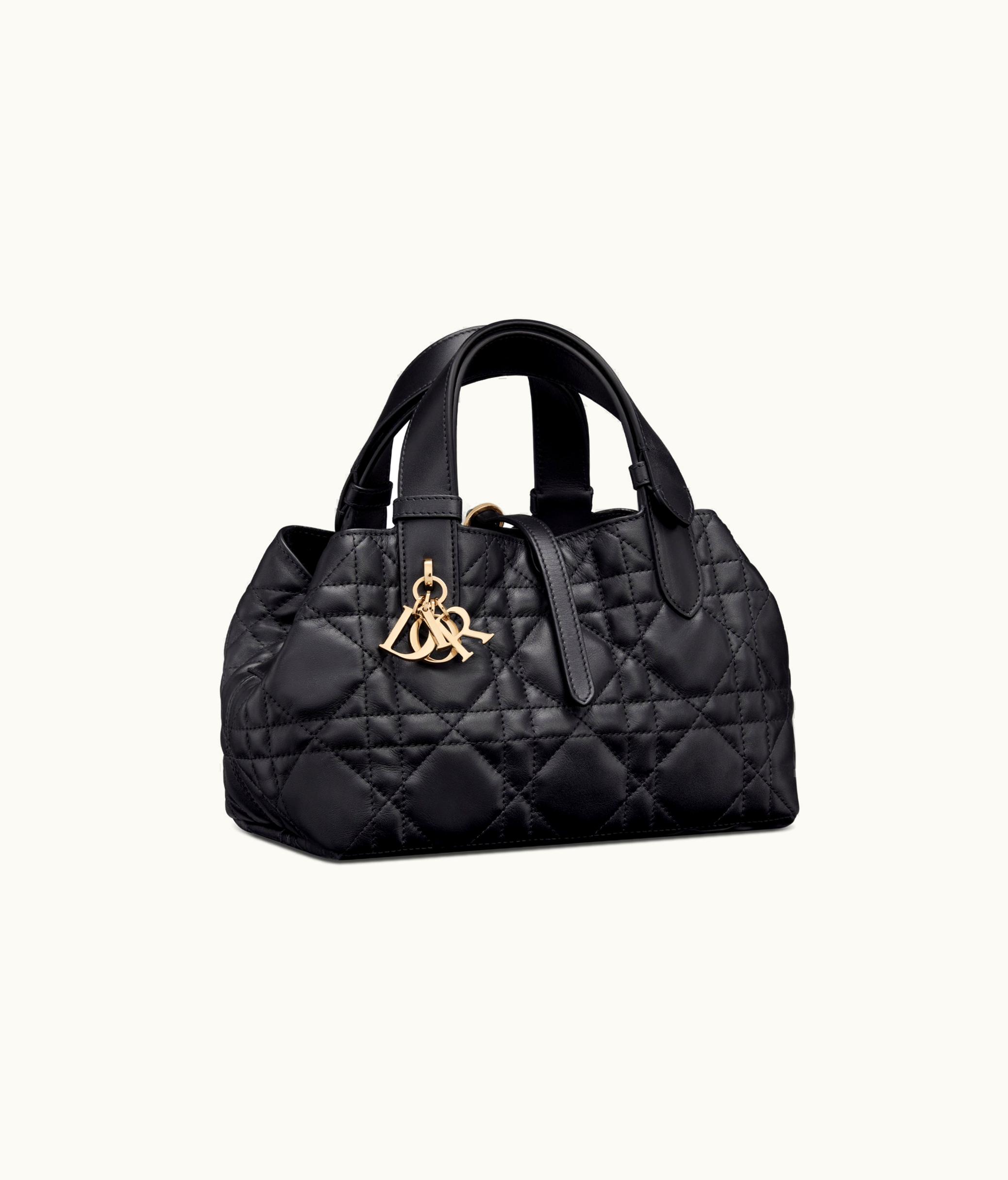 Dior Small Dior Toujours Bag - Black Macrocannage Calfskin