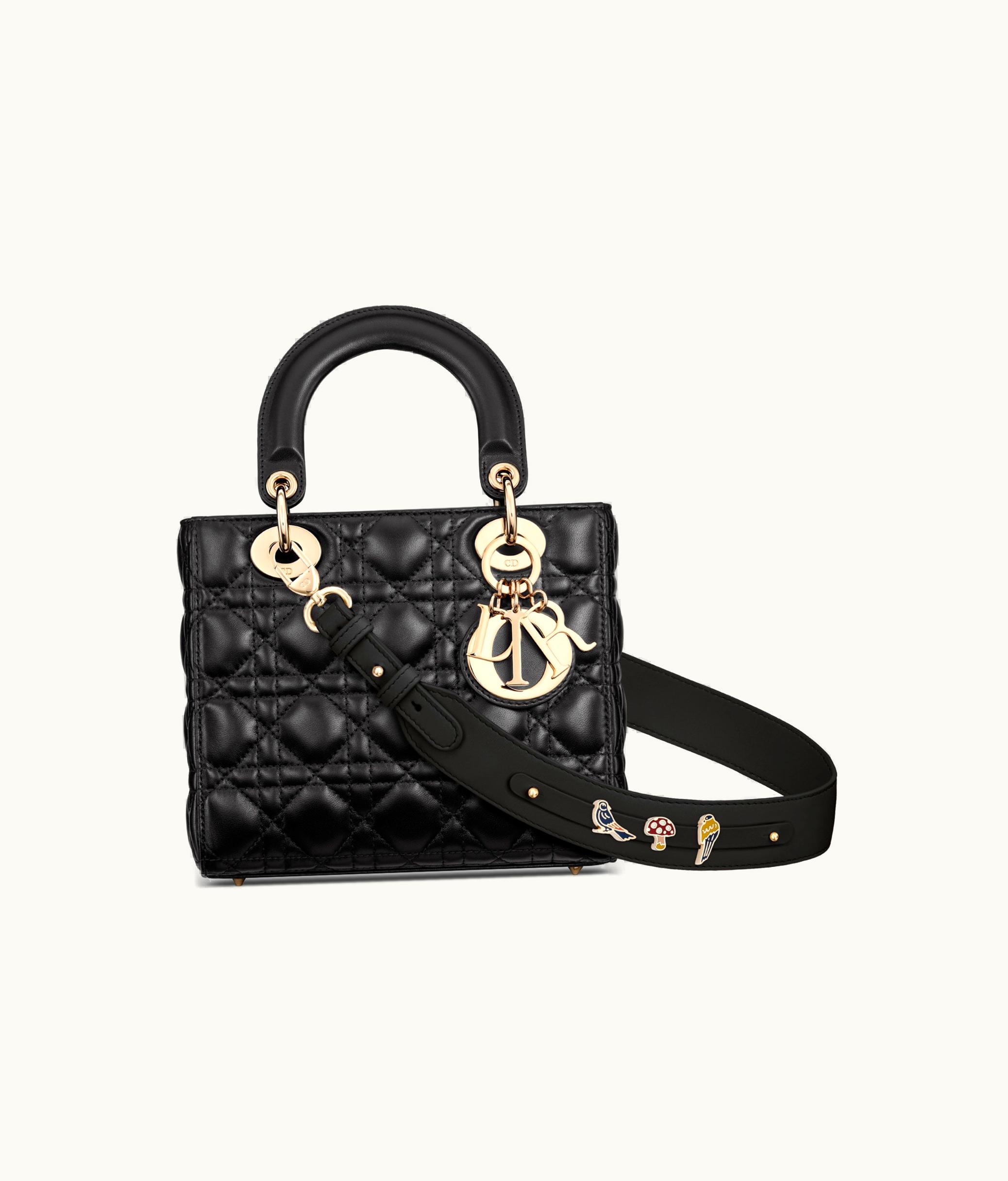 Dior Dior Small Lady My ABCDior Bag - Black Cannage Lambskin