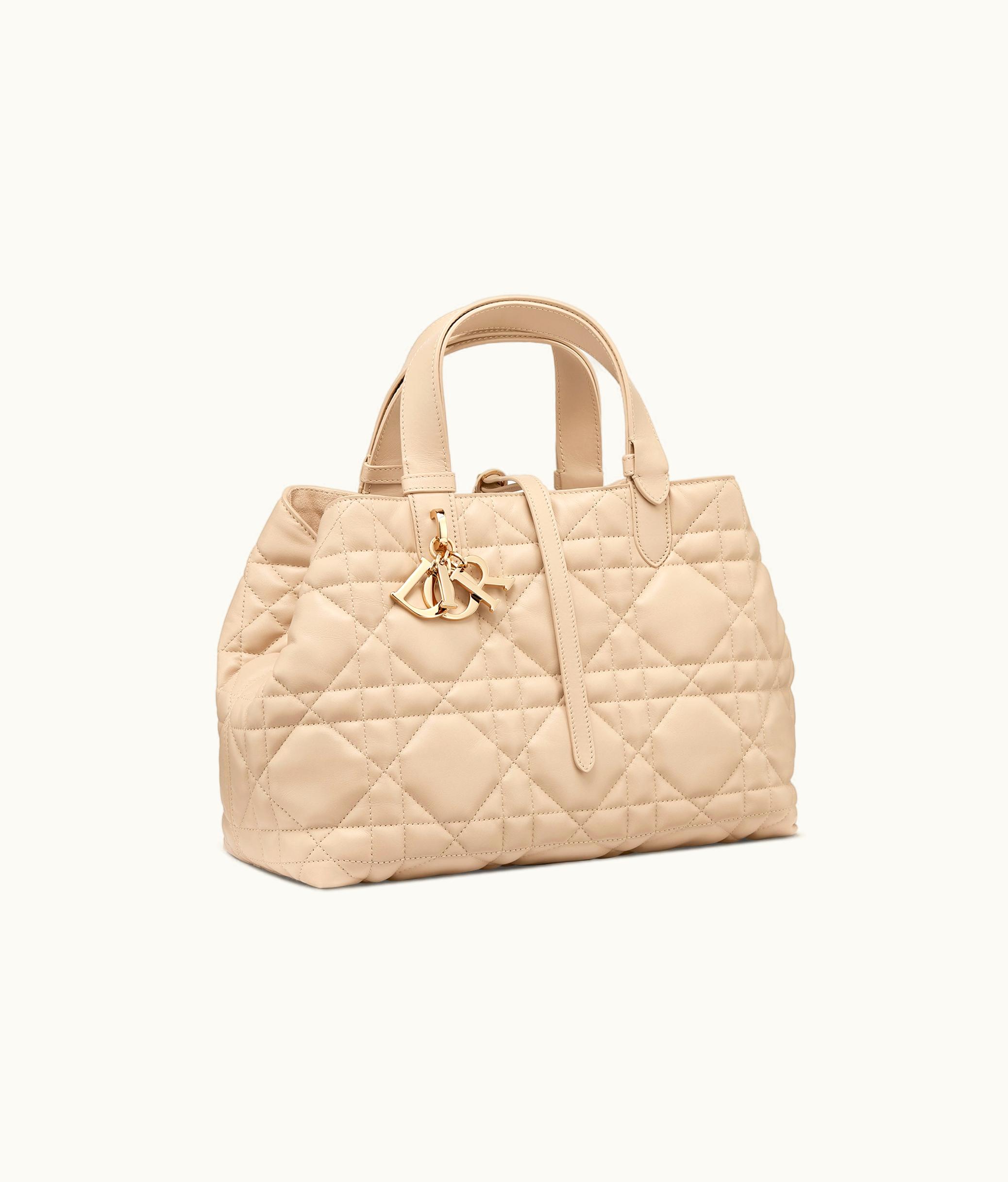 Dior Medium Dior Toujours Bag - Powder Beige Macrocannage Calfskin