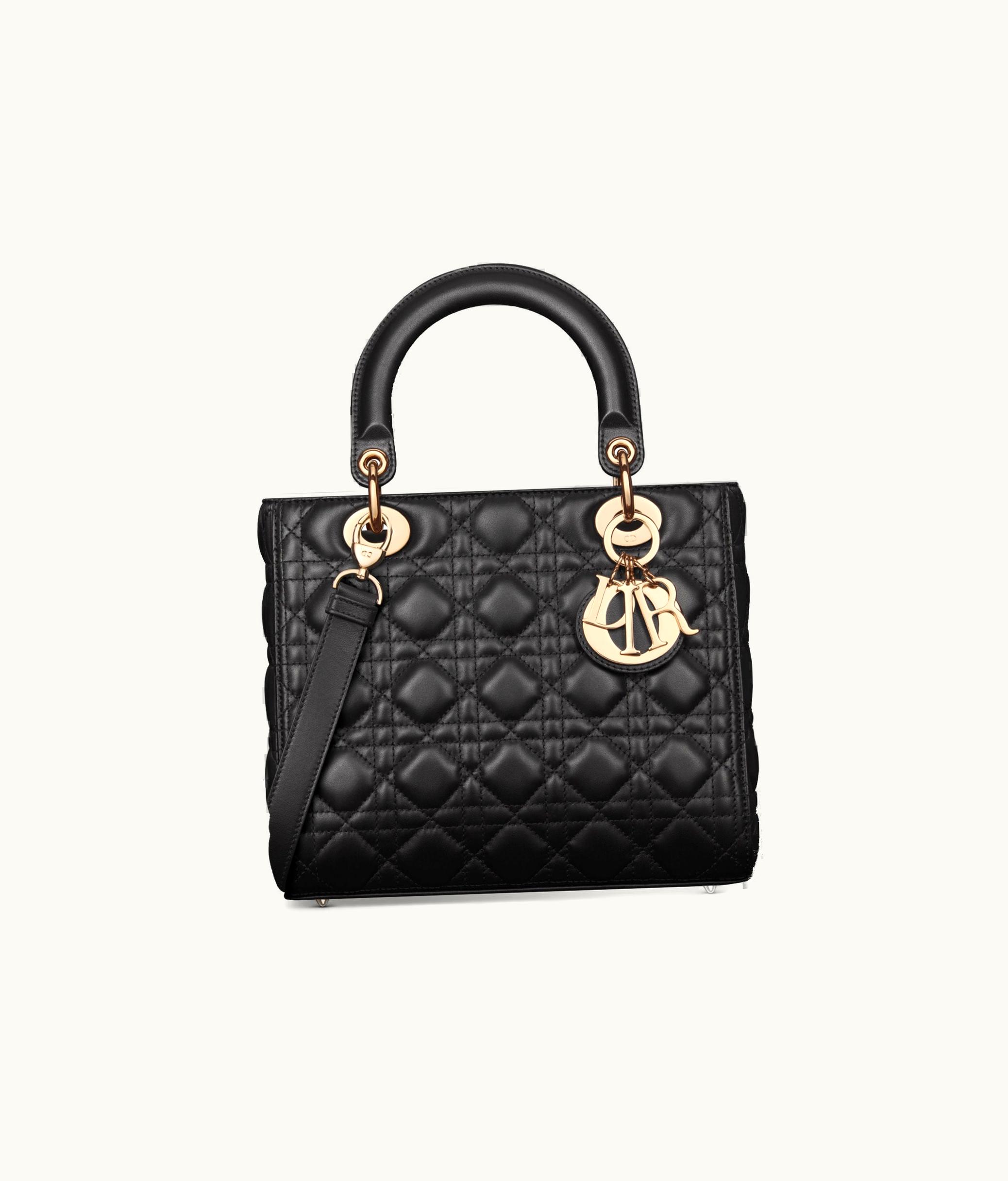 Dior Dior Medium Lady Dior Bag - Black Cannage Lambskin