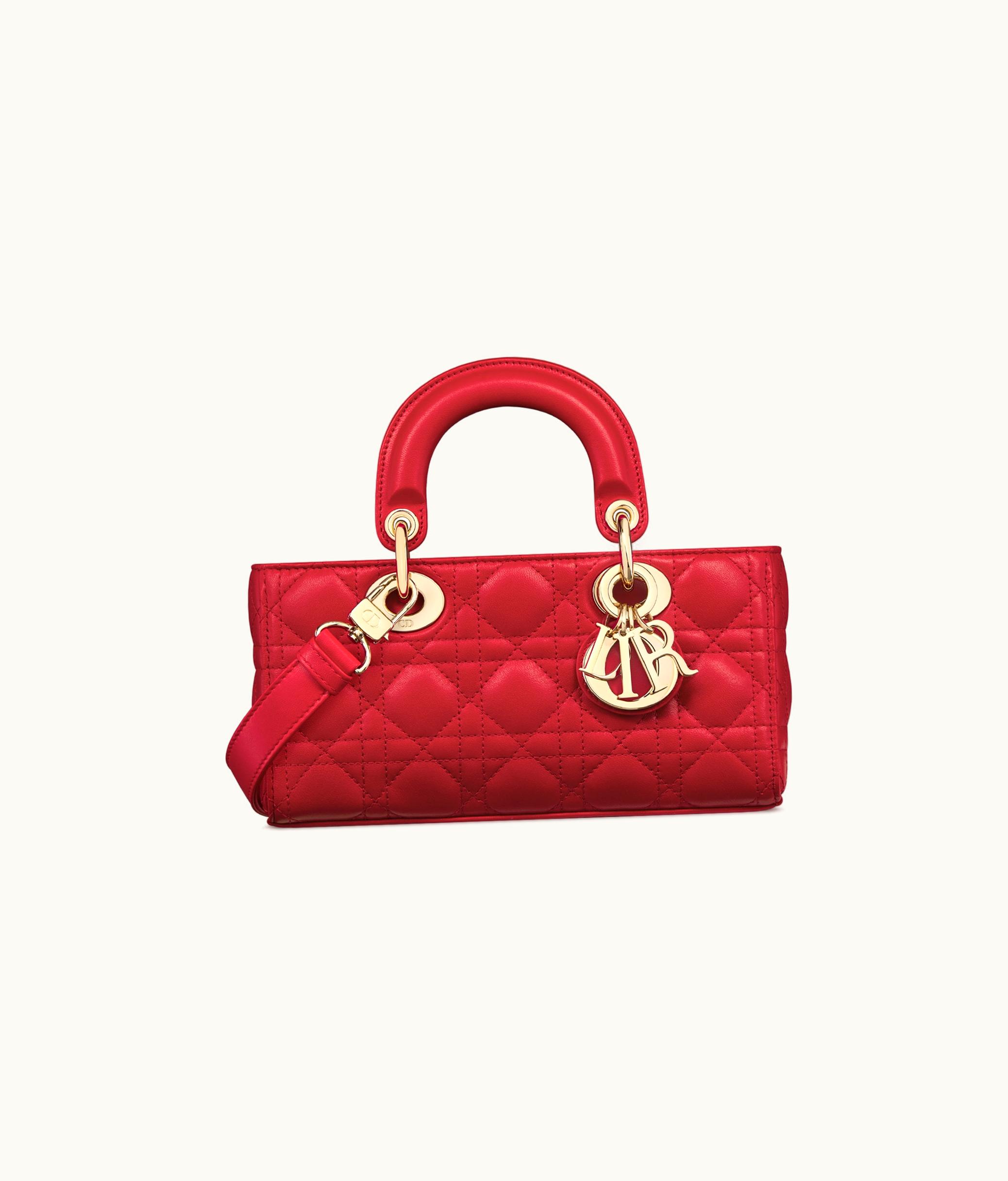 Dior Dior Small Lady D-Joy Bag - Amaryllis Red Cannage Lambskin