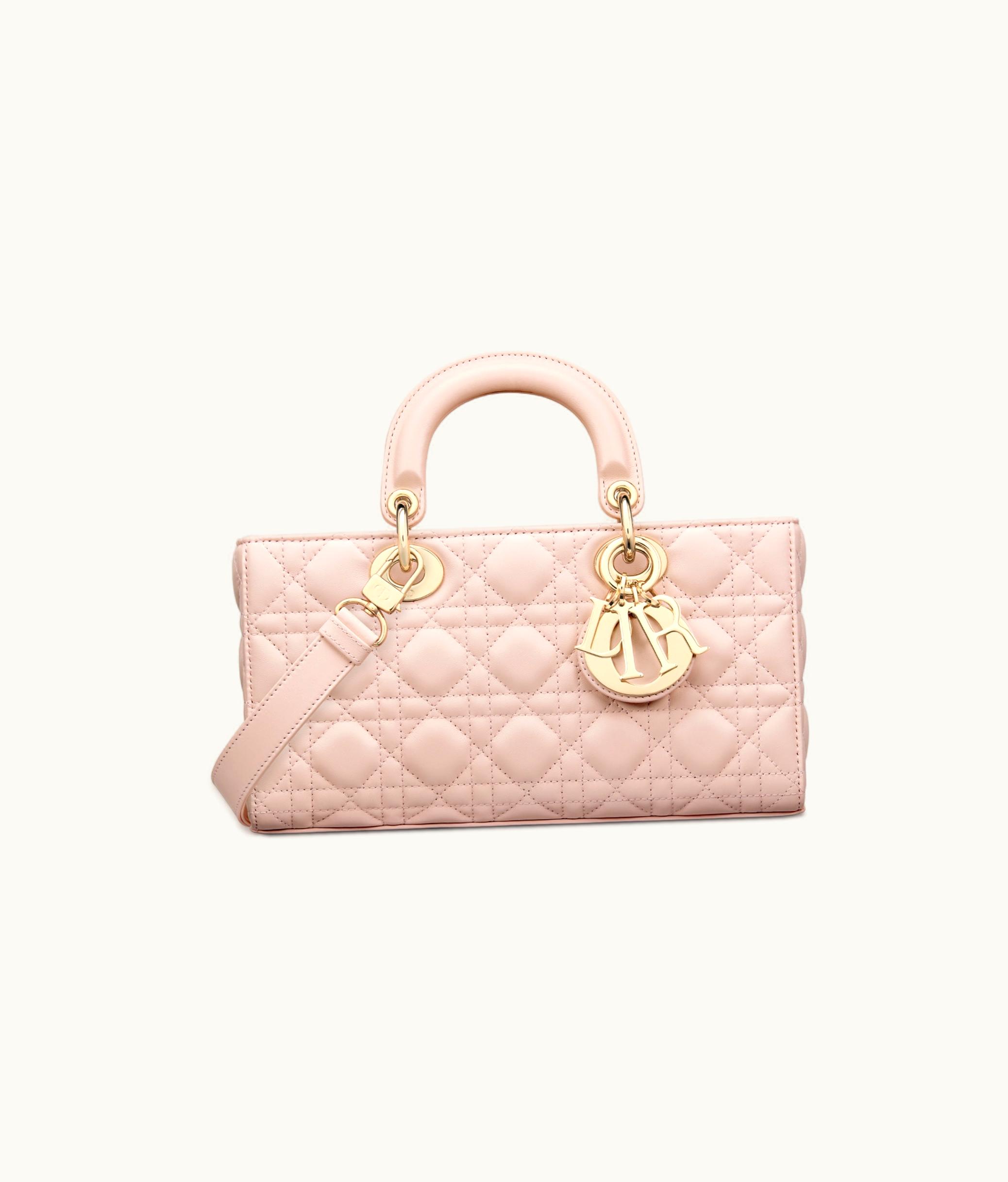Dior Dior Medium Lady D-Joy Bag - Powder Pink Cannage Lambskin