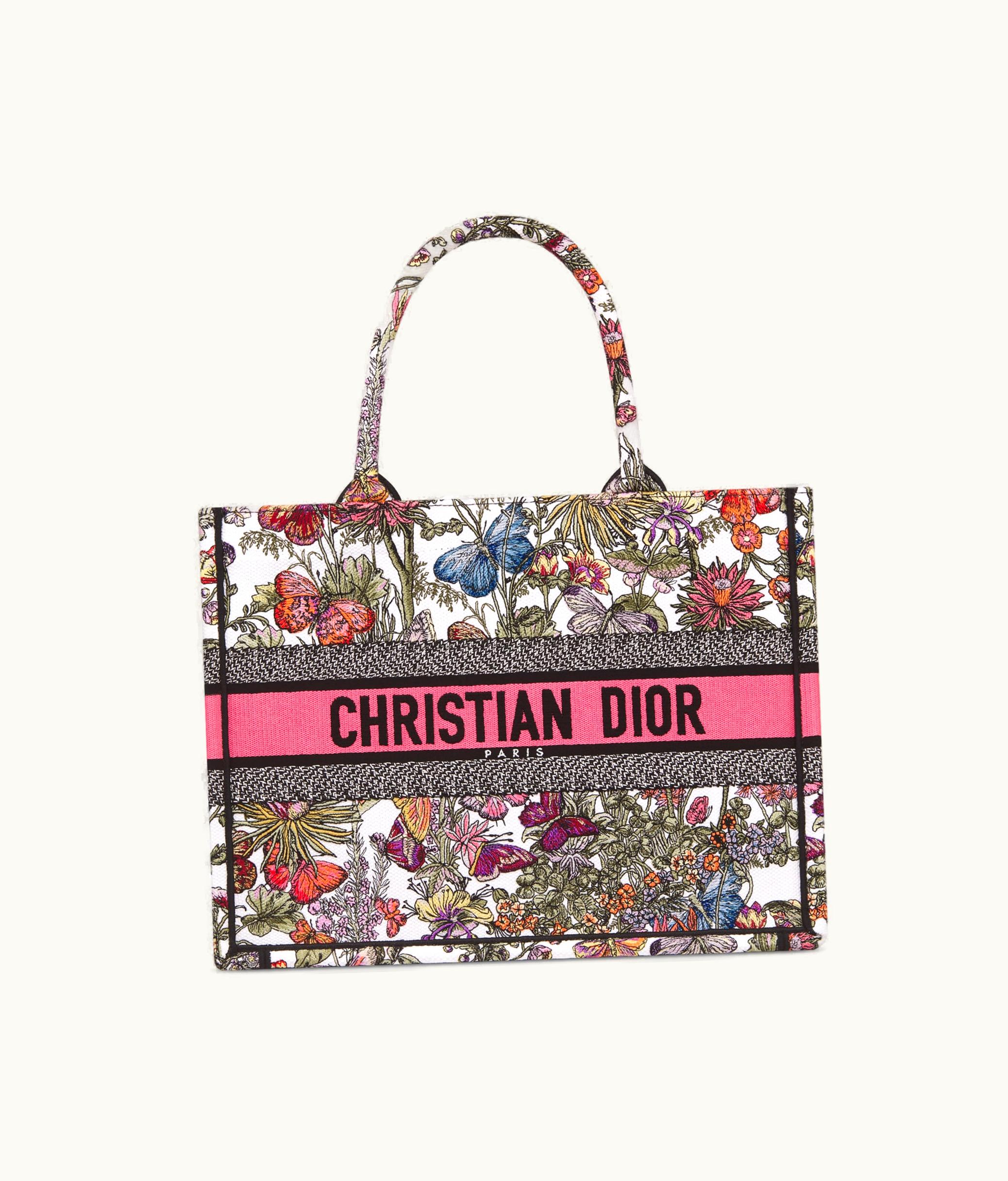 Dior Sac Dior Book Tote Medium Broderie Mexico Millefiori Blanc Multicolore