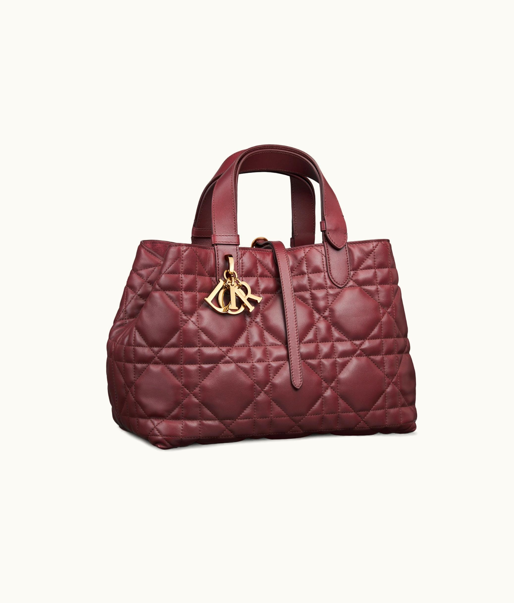 Dior Medium Dior Toujours Bag - Burgundy Macrocannage Calfskin