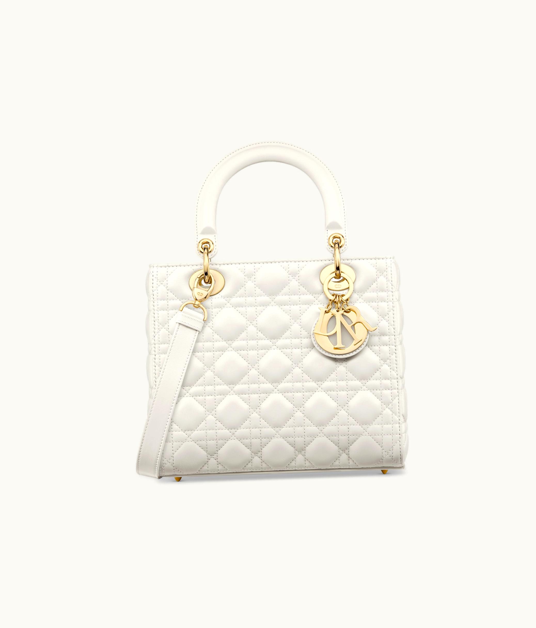 Dior Medium Lady Dior Bag - Latte Cannage Lambskin