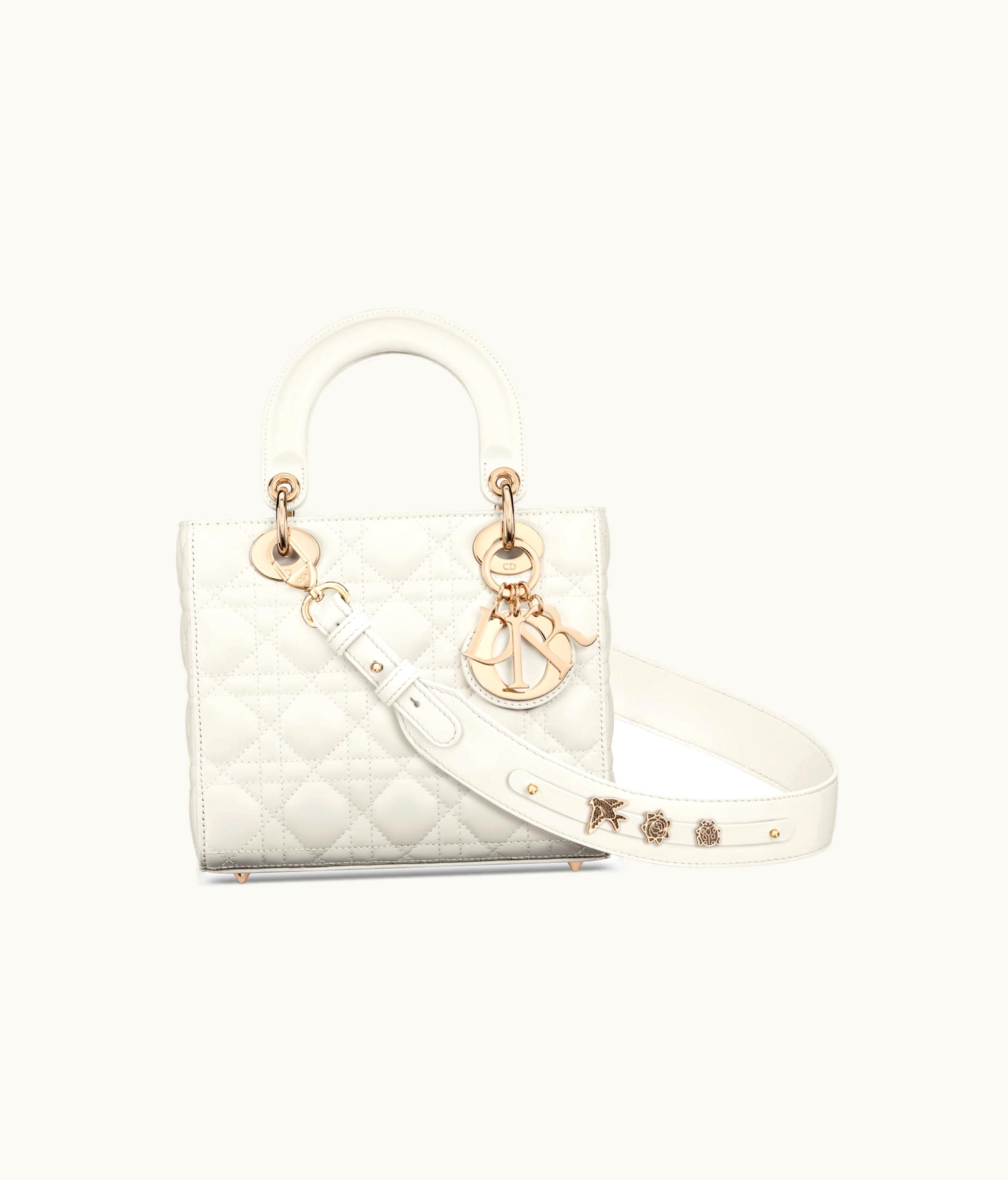 Dior Small Lady Dior My ABCDior Bag - Latte Cannage Lambskin