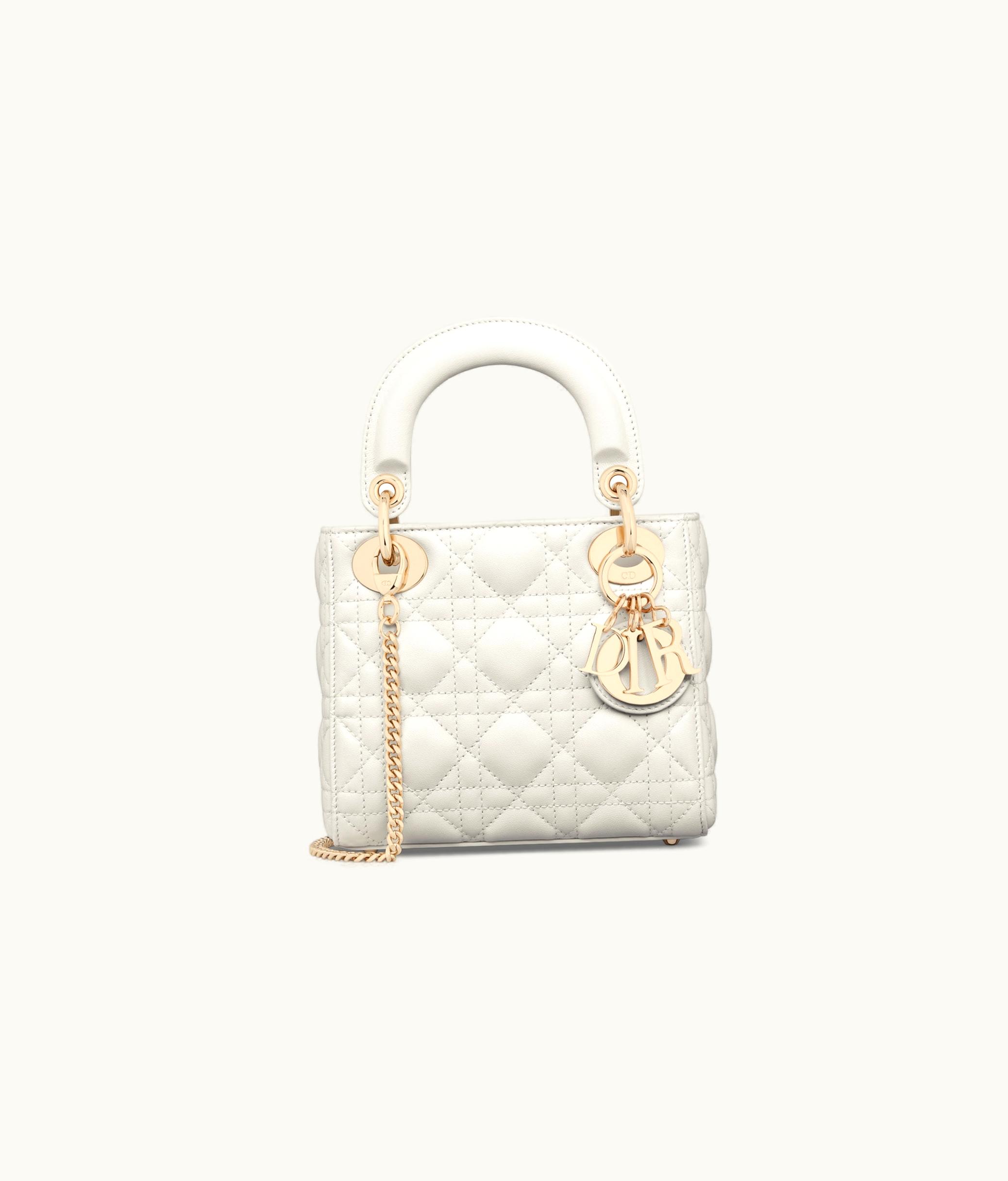 Dior Mini Lady Dior Bag - Latte Cannage Lambskin