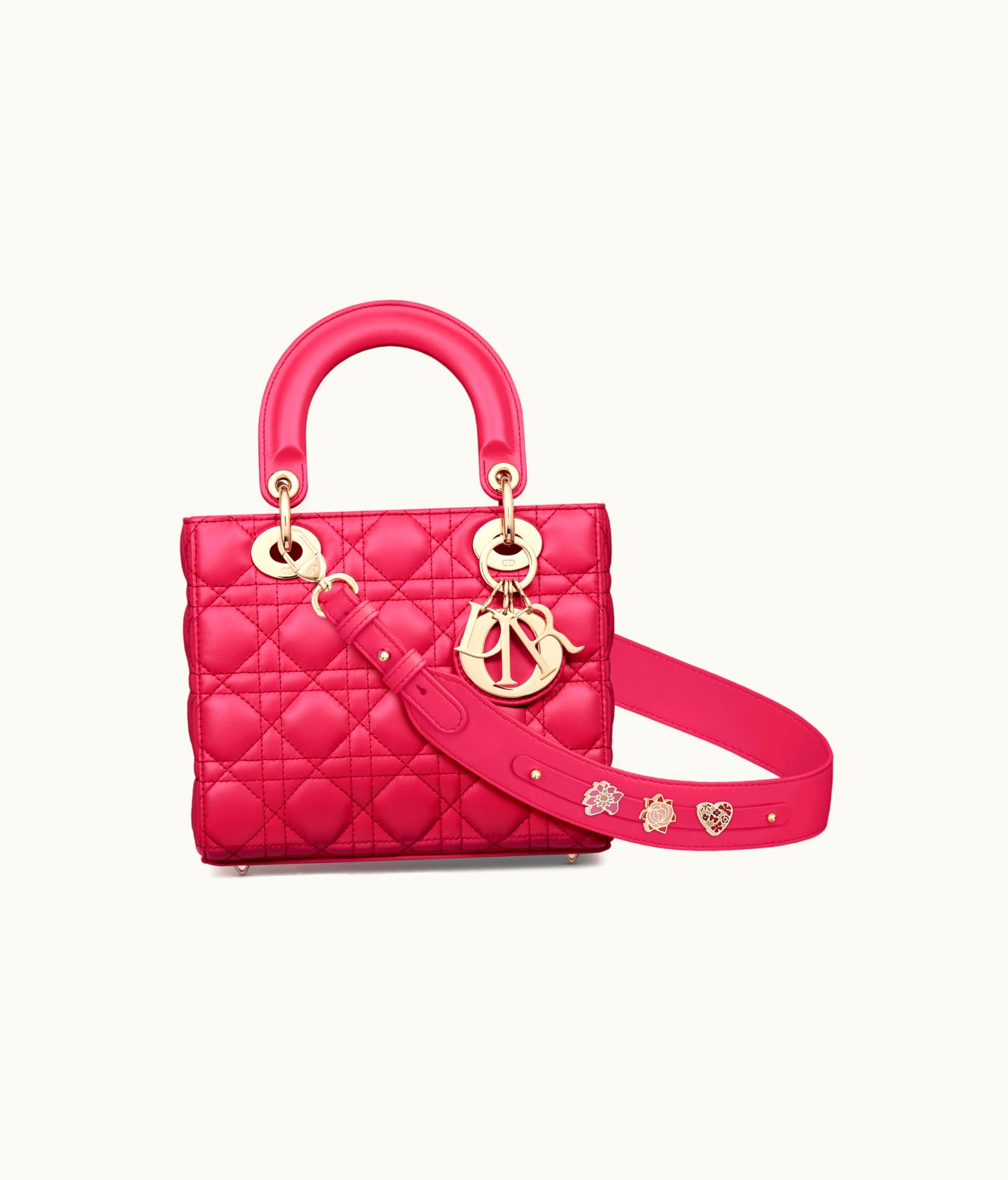 Dior Small Lady Dior My ABCDior Bag - Passion Pink Cannage Lambskin