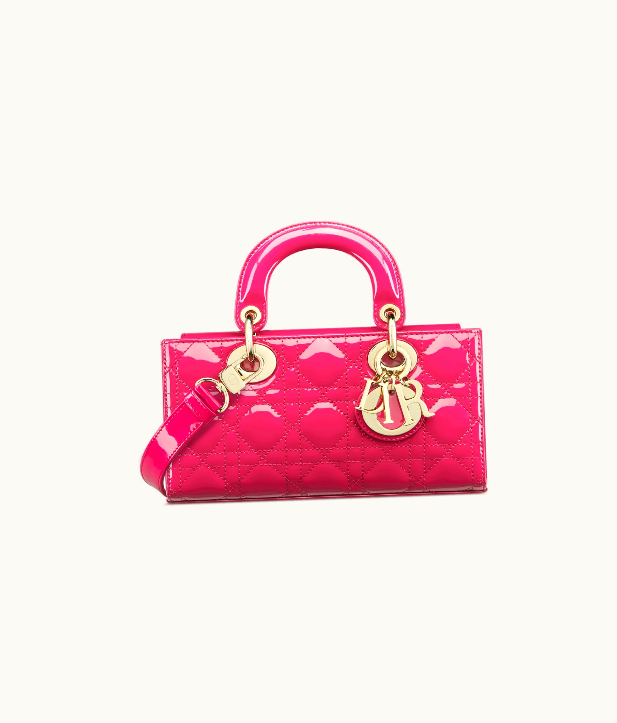 Dior Dior Small Lady D-Joy Bag - Passion Pink Patent Cannage Calfskin