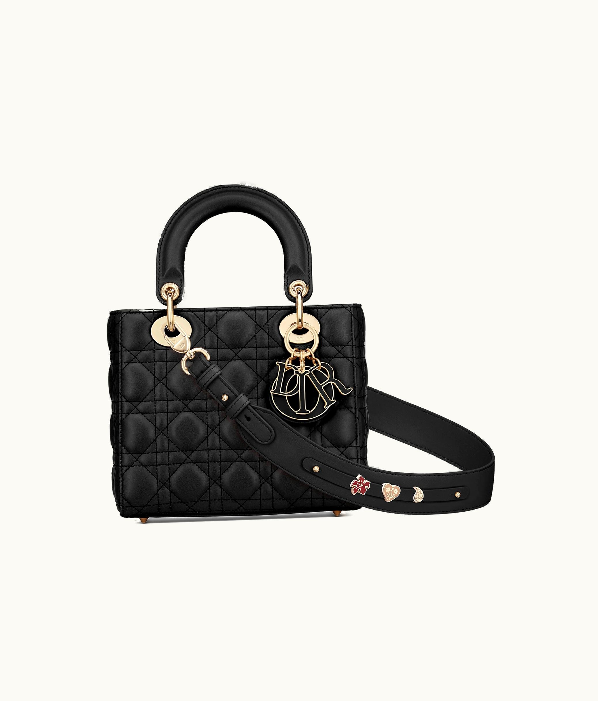 Dior Dior Small Lady Dior My ABCDior Bag - Black Lambskin