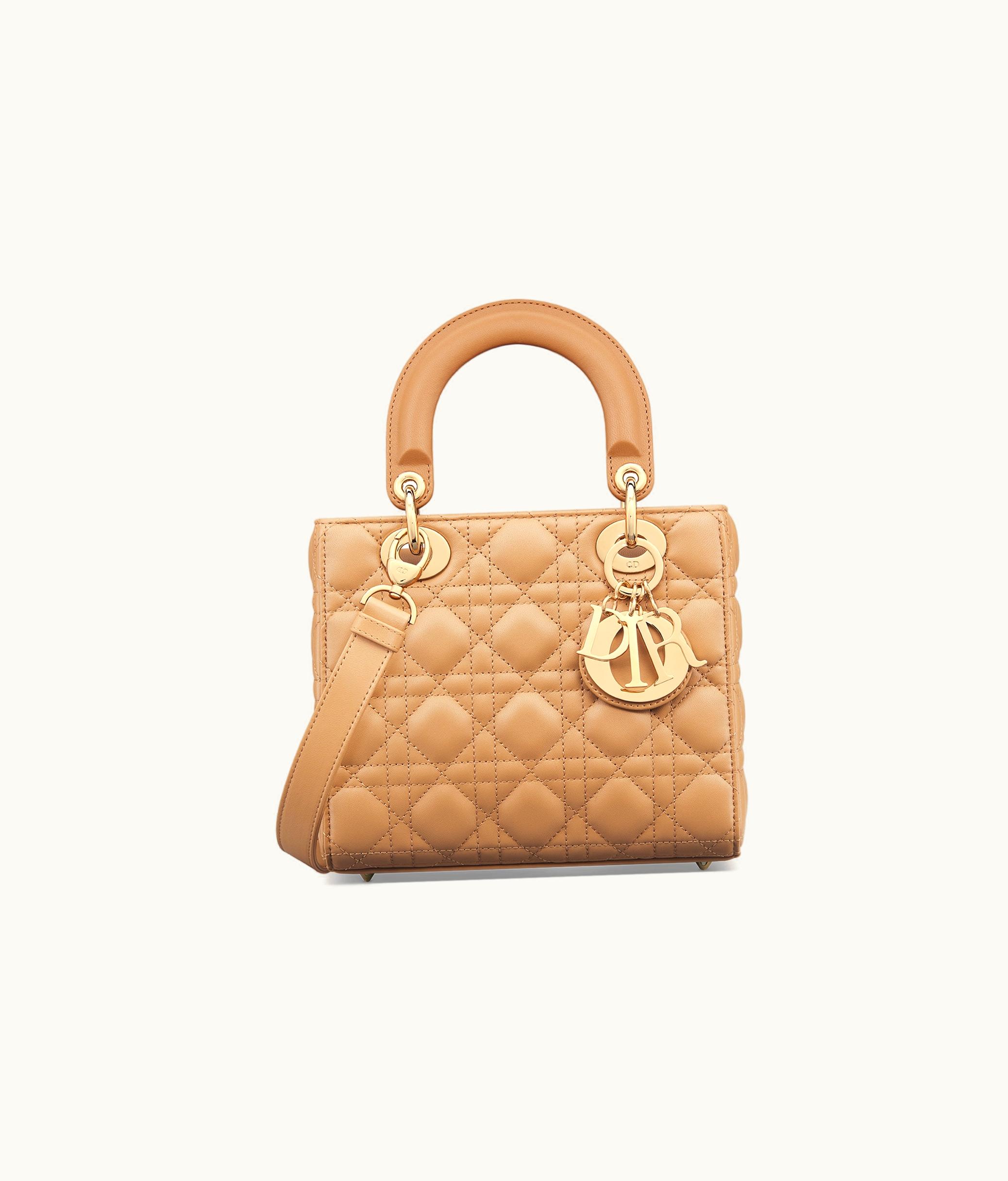 Dior Small Lady Dior Bag - Medium Tan Cannage Lambskin