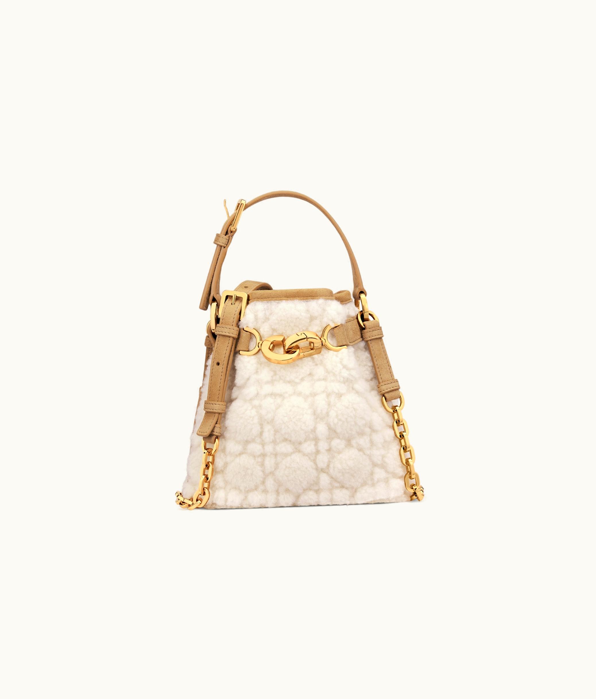 Dior Small C'est Dior Bag - Natural Cannage Shearling