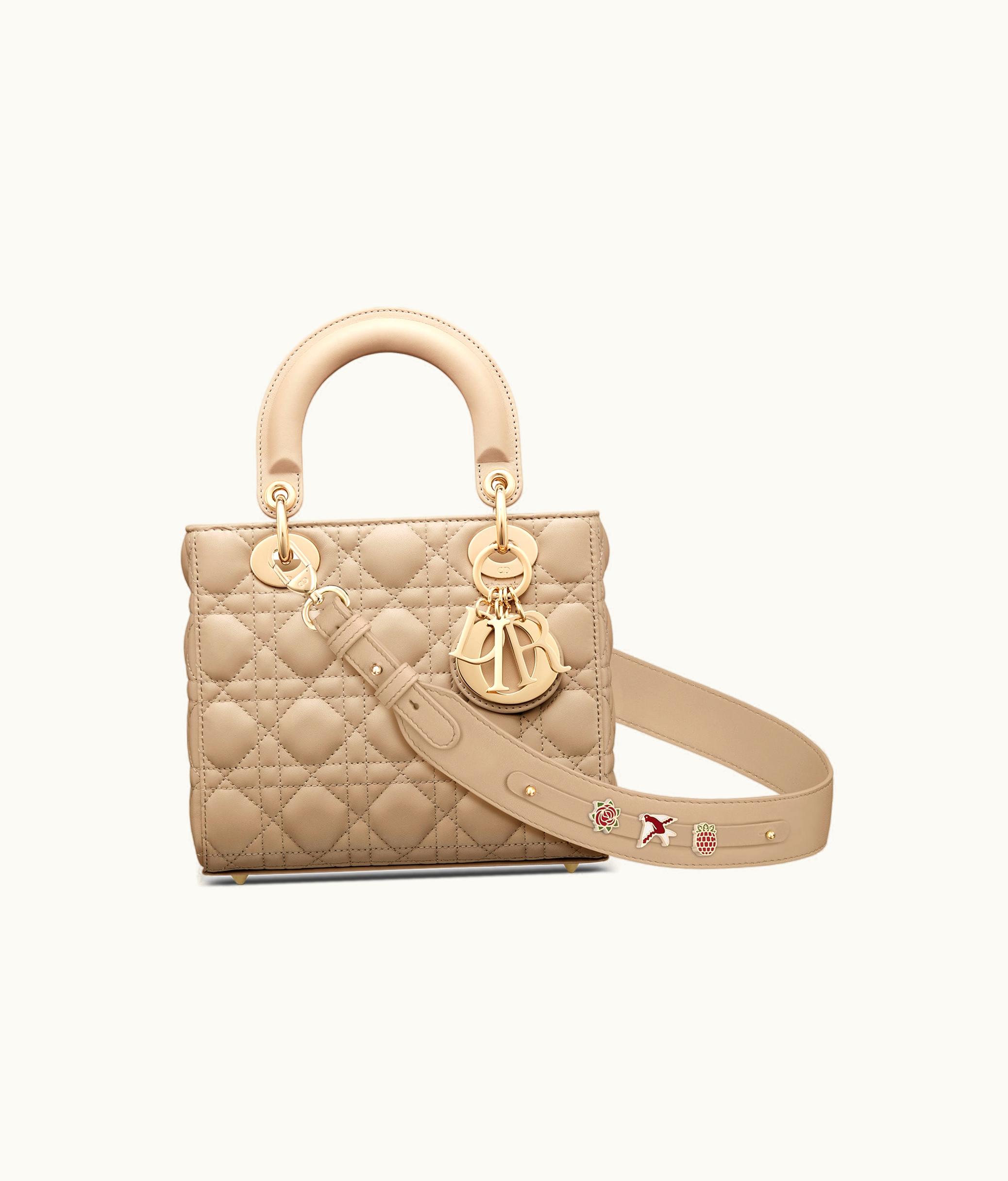 Dior Small Lady Dior My ABCDior Bag - Sand-Colored Cannage Lambskin