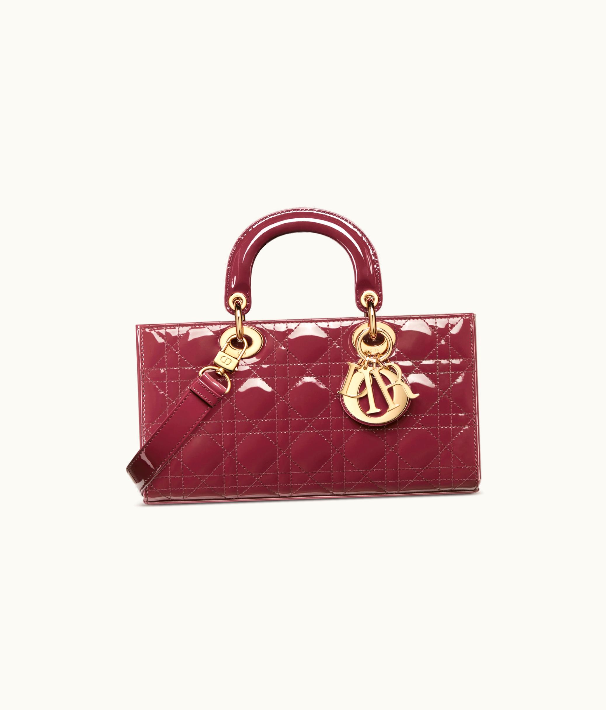 Dior Dior Medium Lady D-Joy Bag - Deep Fuchsia Patent Cannage Calfskin