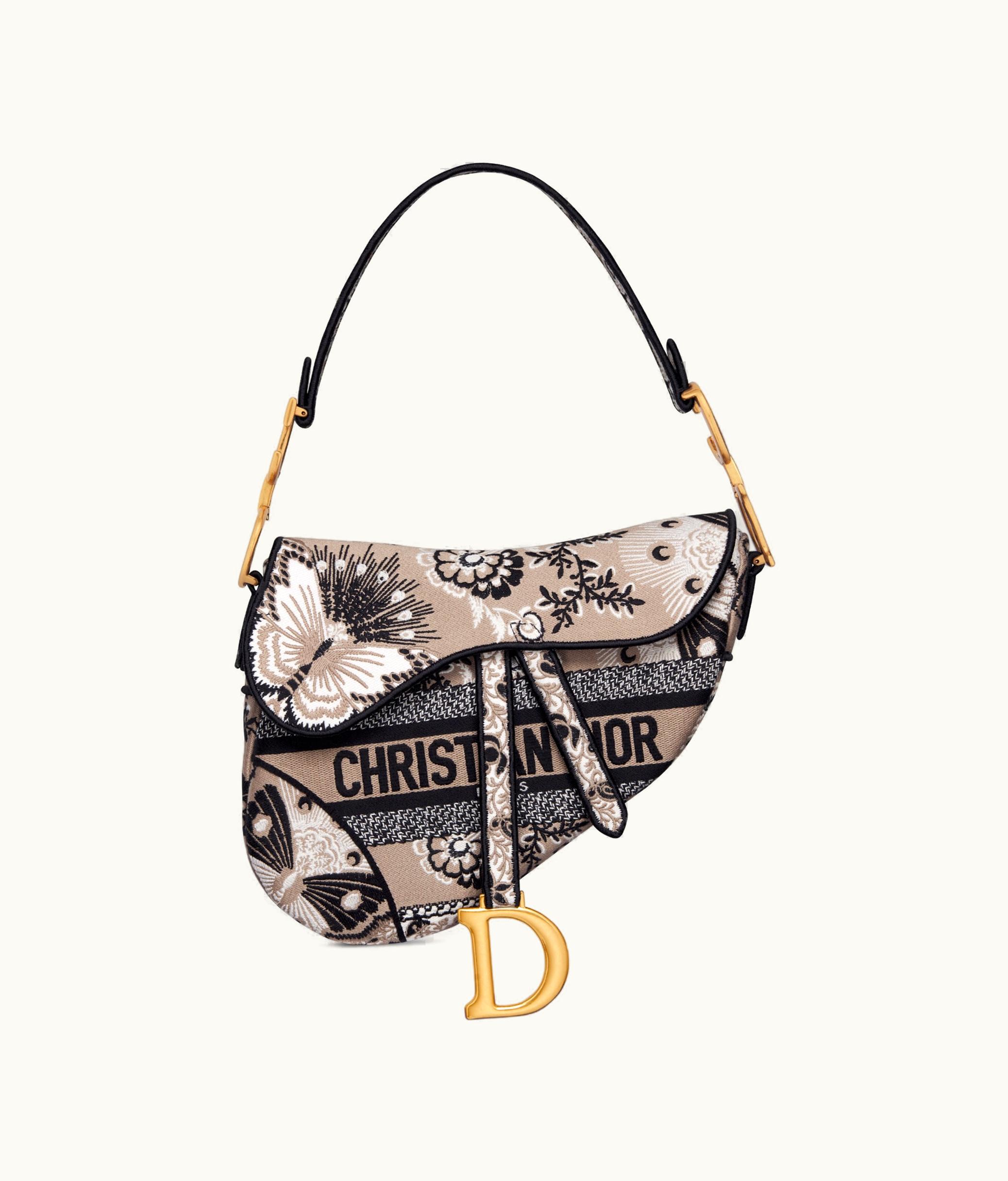 Dior Dior Saddle Bag - Beige Multicolor Butterfly Bandana Embroidery