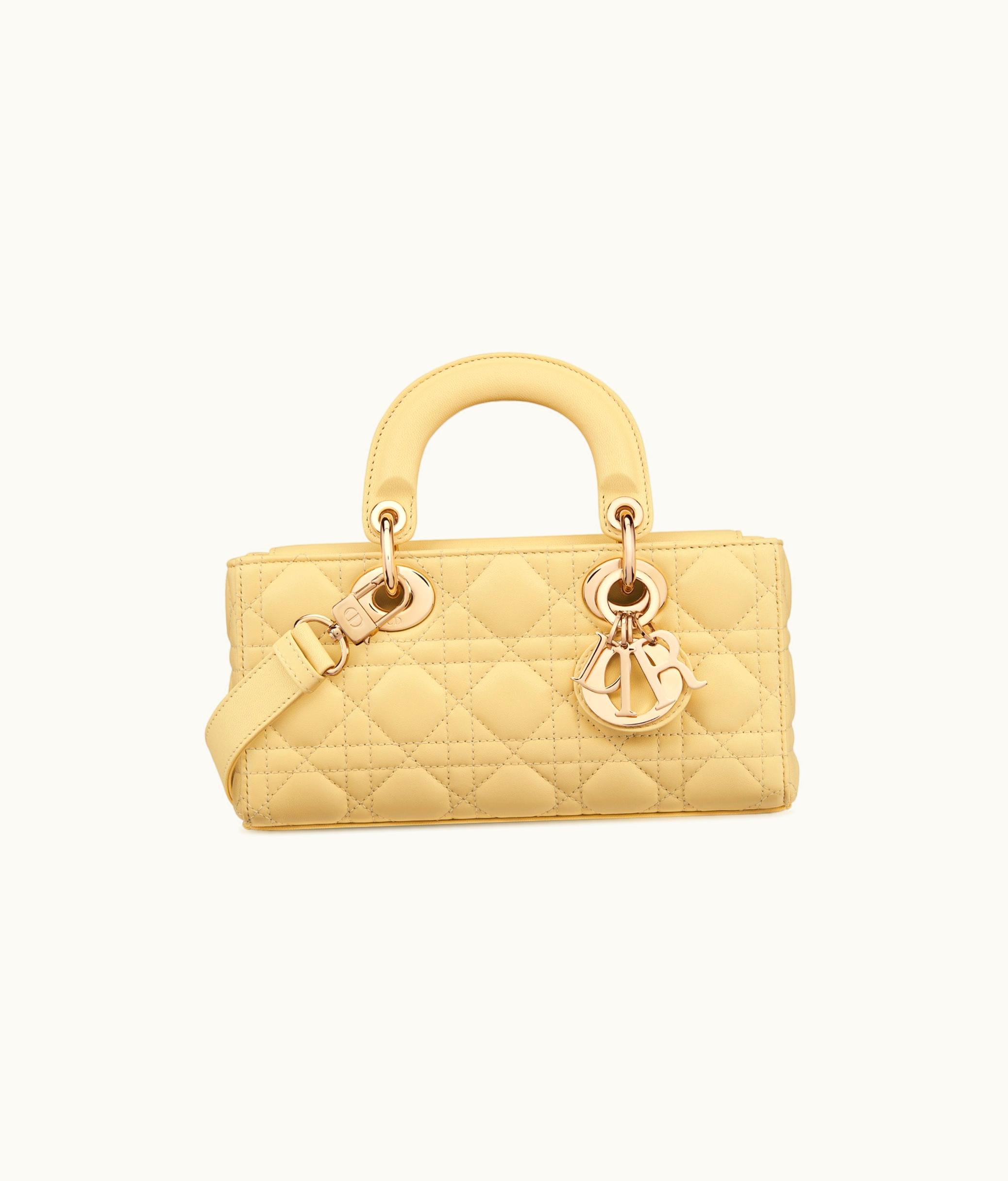 Dior Dior Small Lady D-Joy Bag - Pastel Yellow Cannage Lambskin