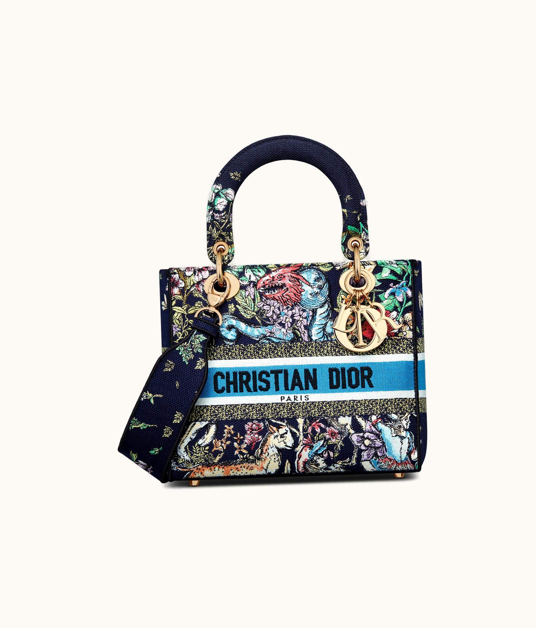 Dior Dior Medium Lady D-Lite Bag - Blue Multicolor D-Constellation Embroidery