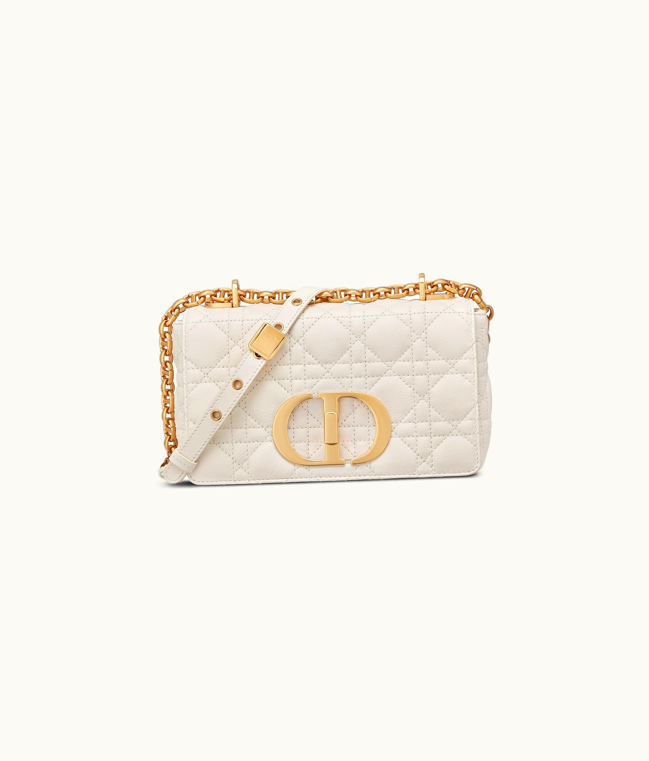Dior Small Dior Caro Bag - Ivory Supple Cannage Calfskin