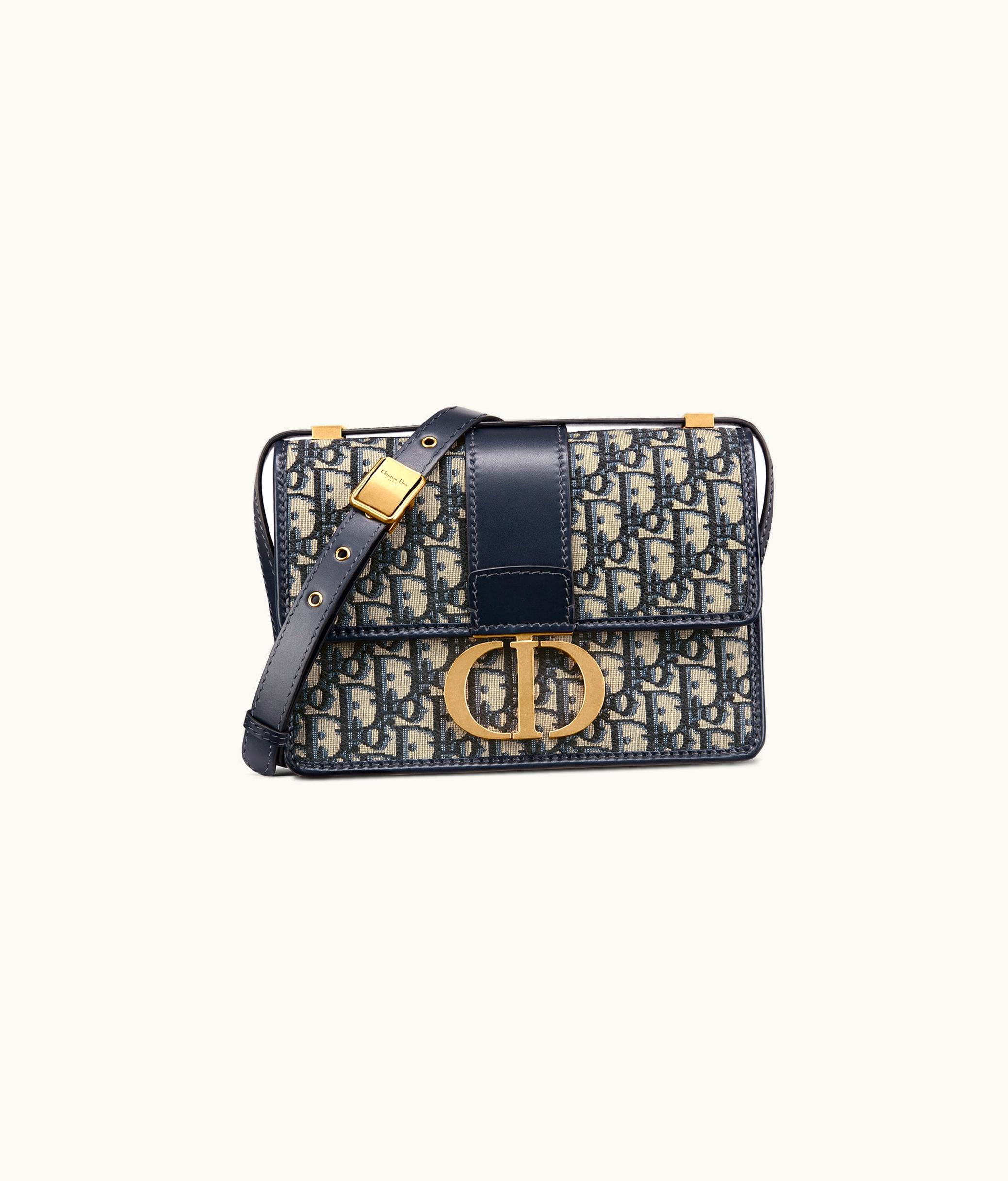 Dior 30 Montaigne Bag - Blue Dior Oblique Jacquard