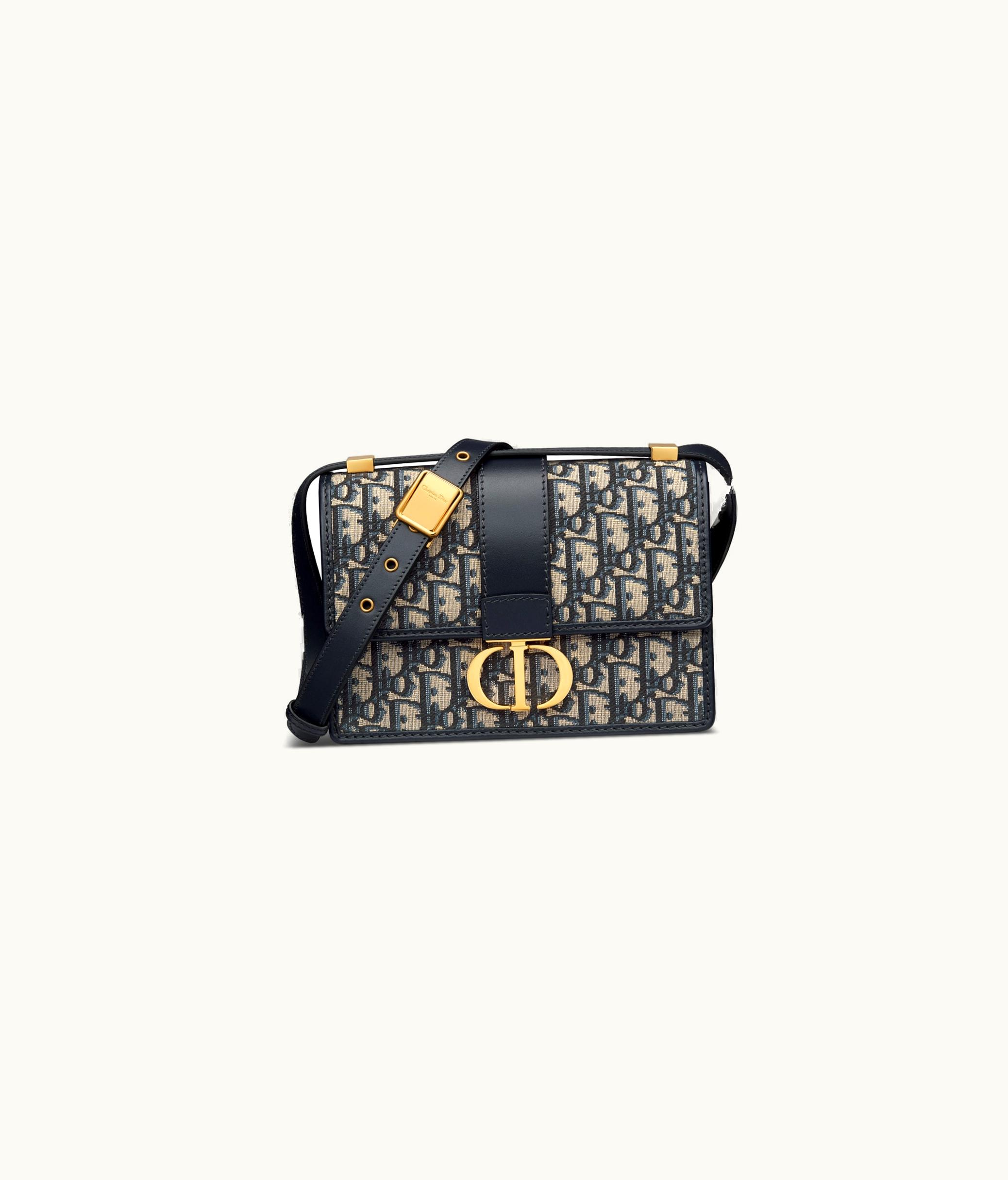 Dior Small 30 Montaigne Bag - Blue Dior Oblique Jacquard