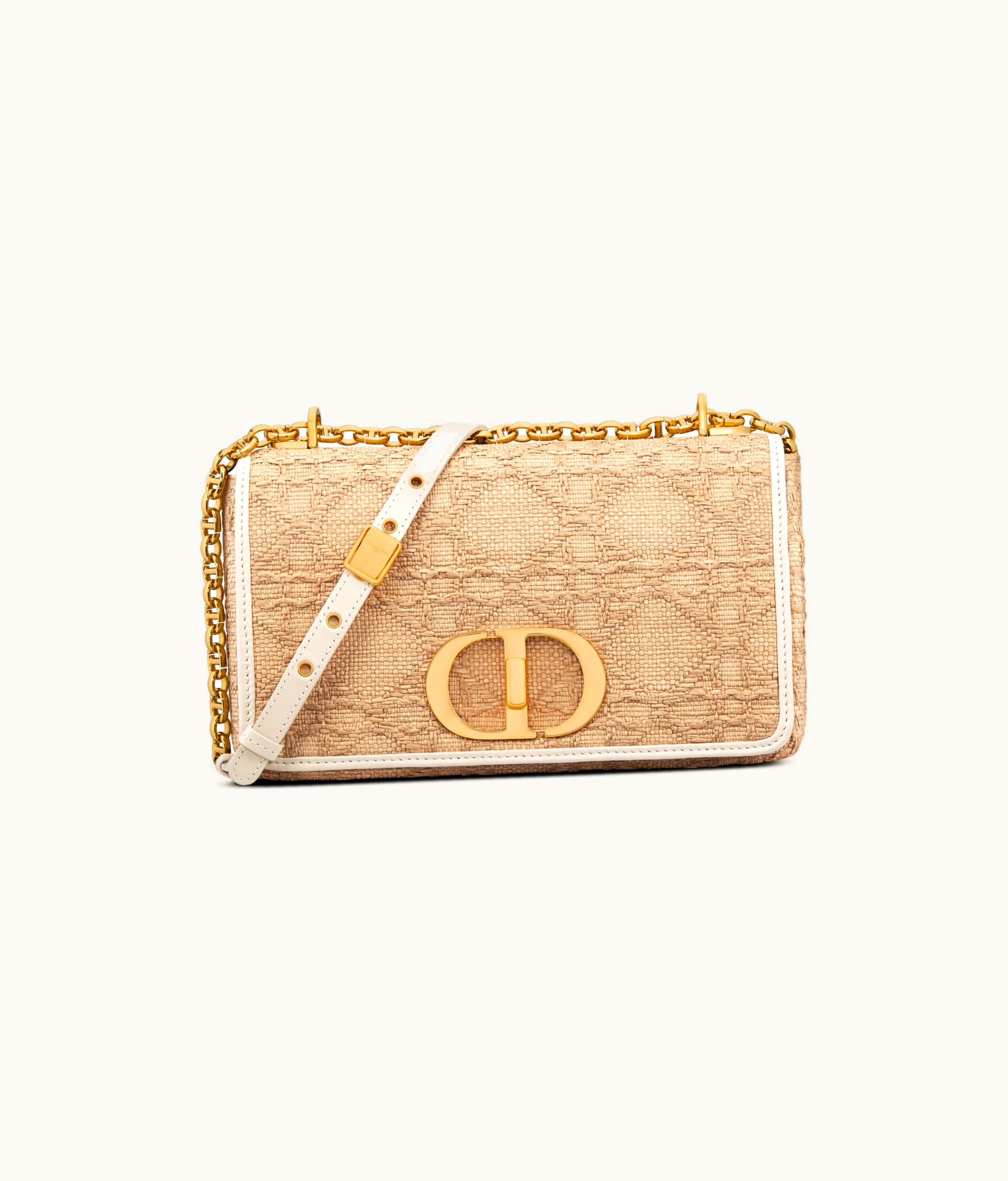 Dior Medium Dior Caro Bag - Natural Macrocannage Raffia