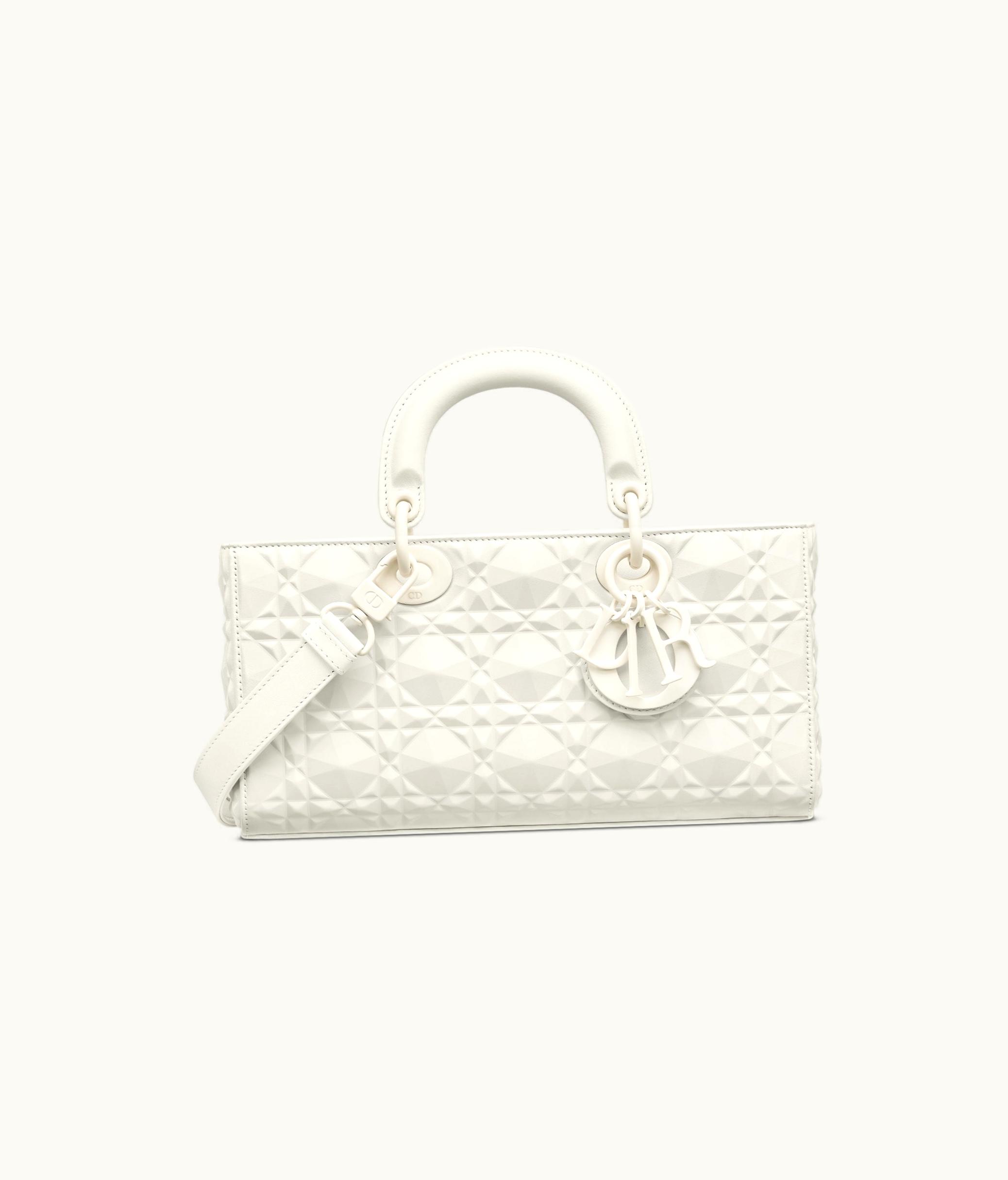 Dior Dior Medium Lady D-Joy Bag - Latte Cannage Calfskin With Diamond Motif
