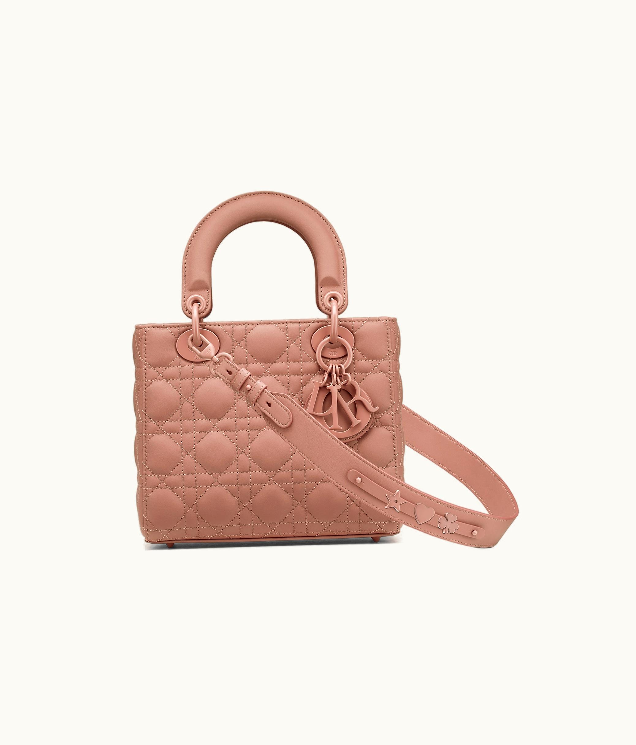 Dior Small Lady Dior My ABCDior Bag - Blush Ultramatte Cannage Calfskin