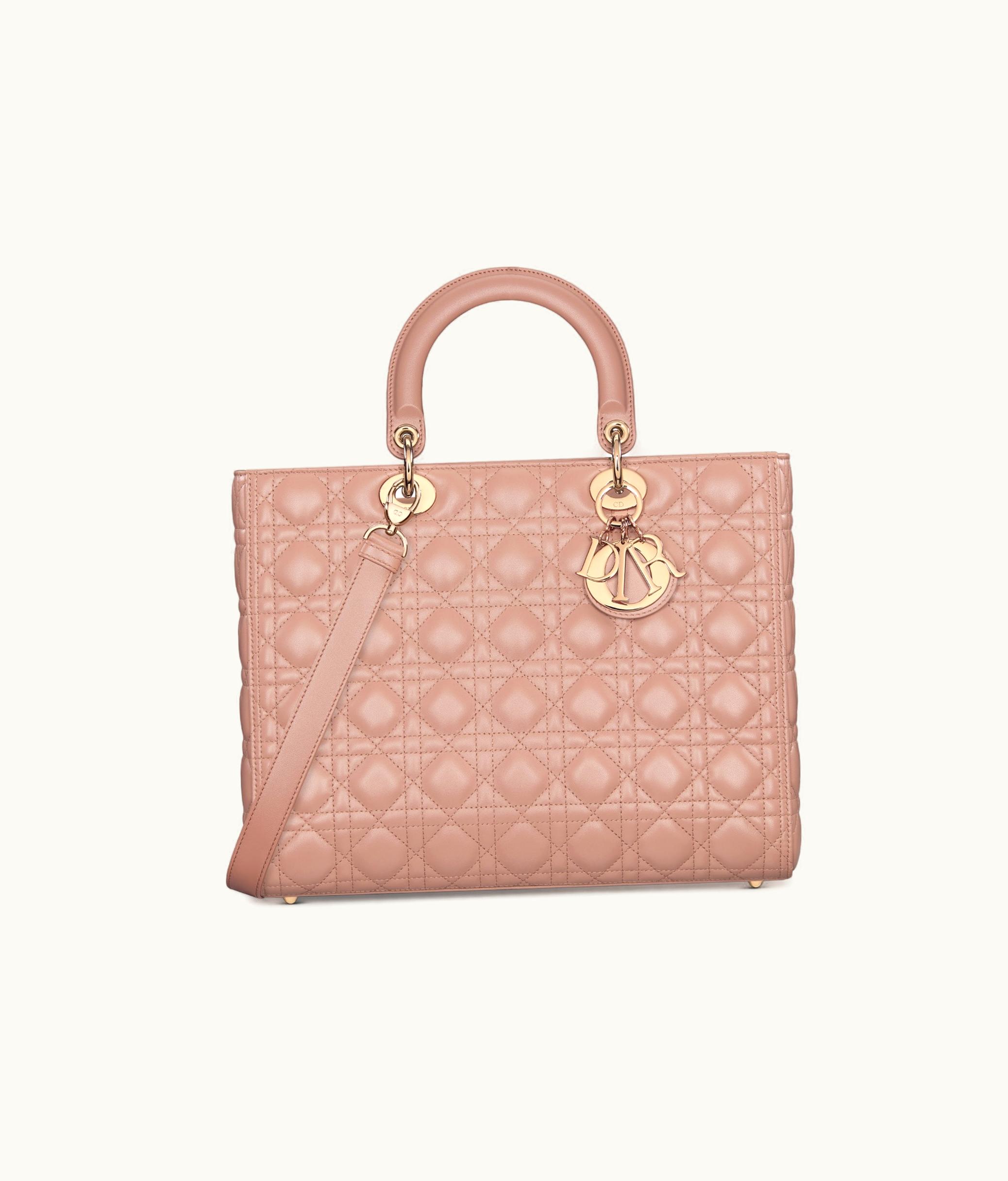 Dior Large Lady Dior Bag - Blush Cannage Lambskin