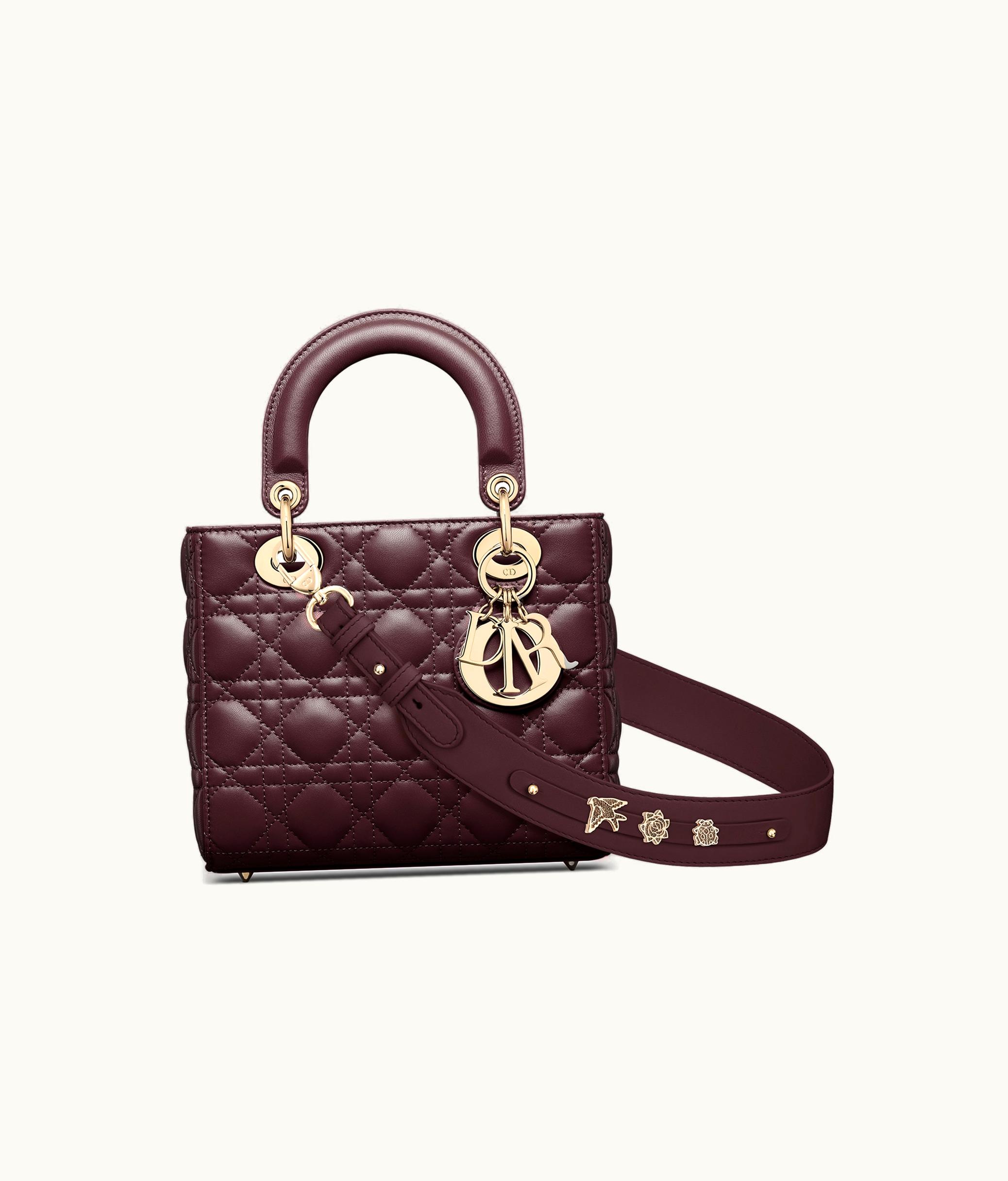 Dior Small Lady Dior My ABCDior Bag - Amaranth Cannage Lambskin