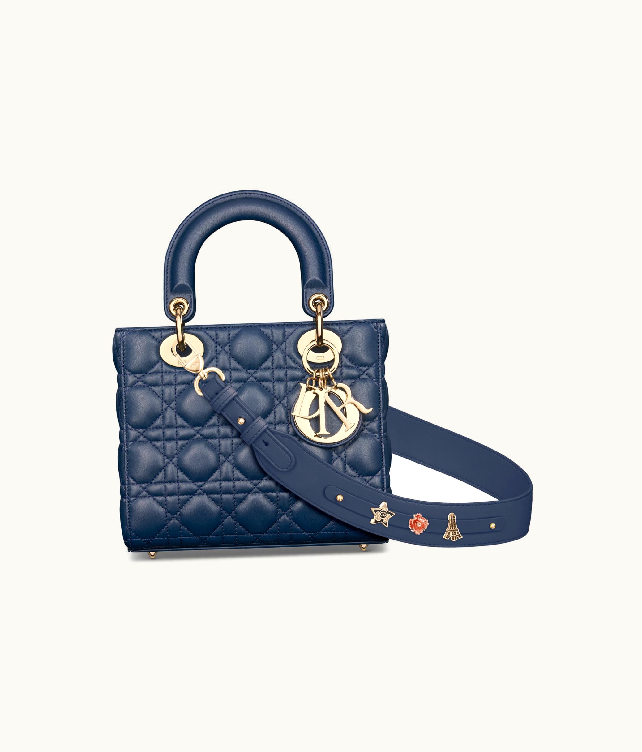 Dior Small Lady Dior My ABCDior Bag - Deep Ocean Blue Cannage Lambskin