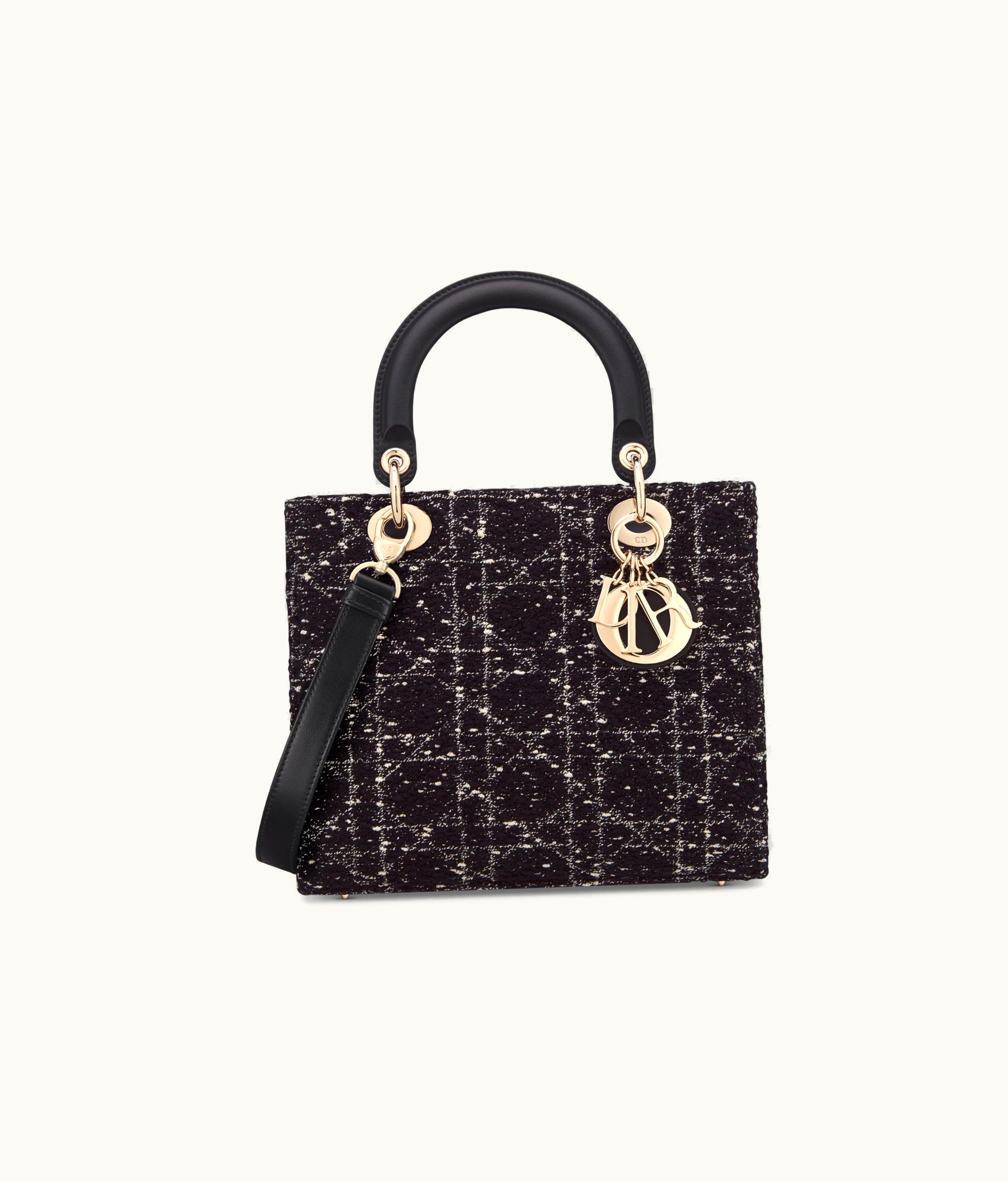 Dior Dior Medium Lady D-Lite Bag - Black Cannage Tweed