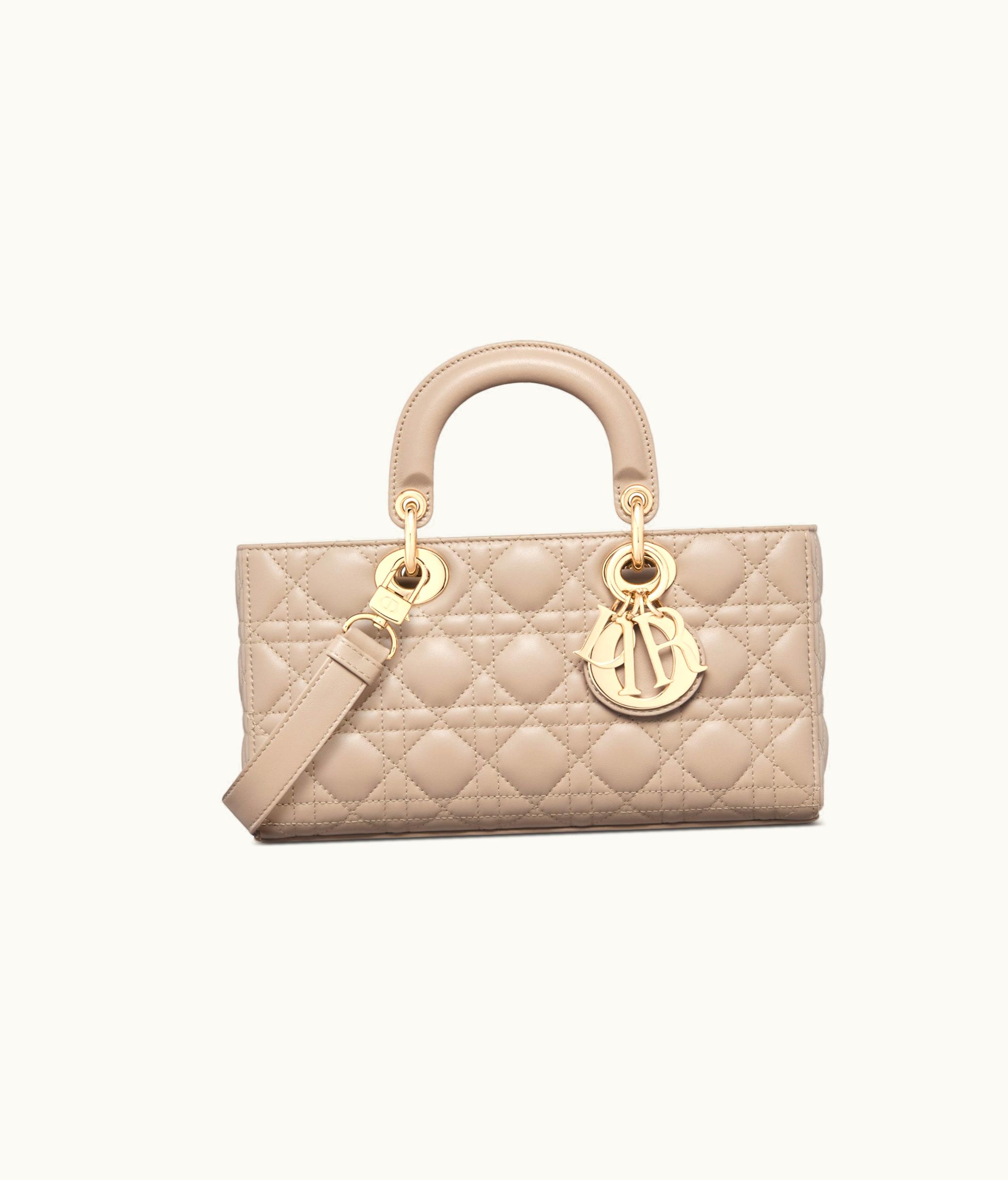 Dior Dior Medium Lady D-Joy Bag - Powder Beige Cannage Lambskin