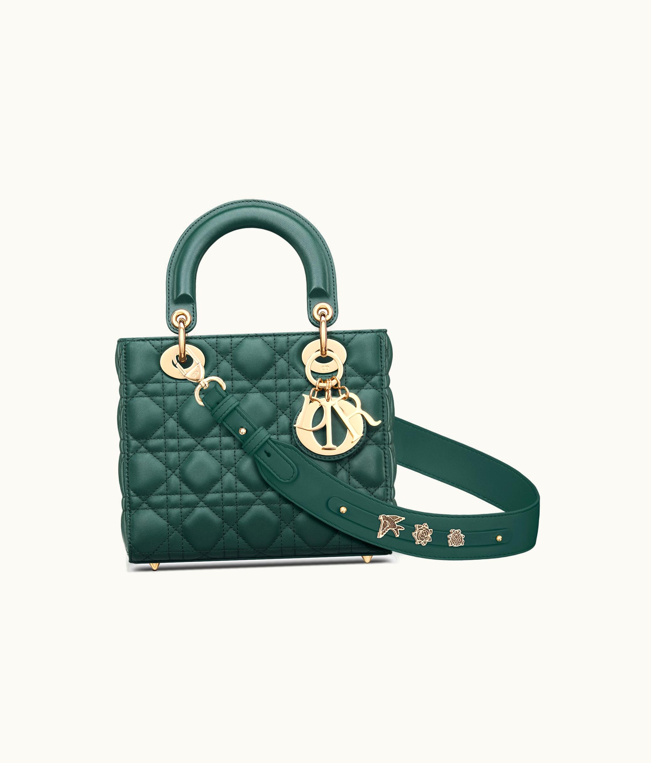 Dior Small Lady Dior My ABCDior Bag - Deep Green Cannage Lambskin