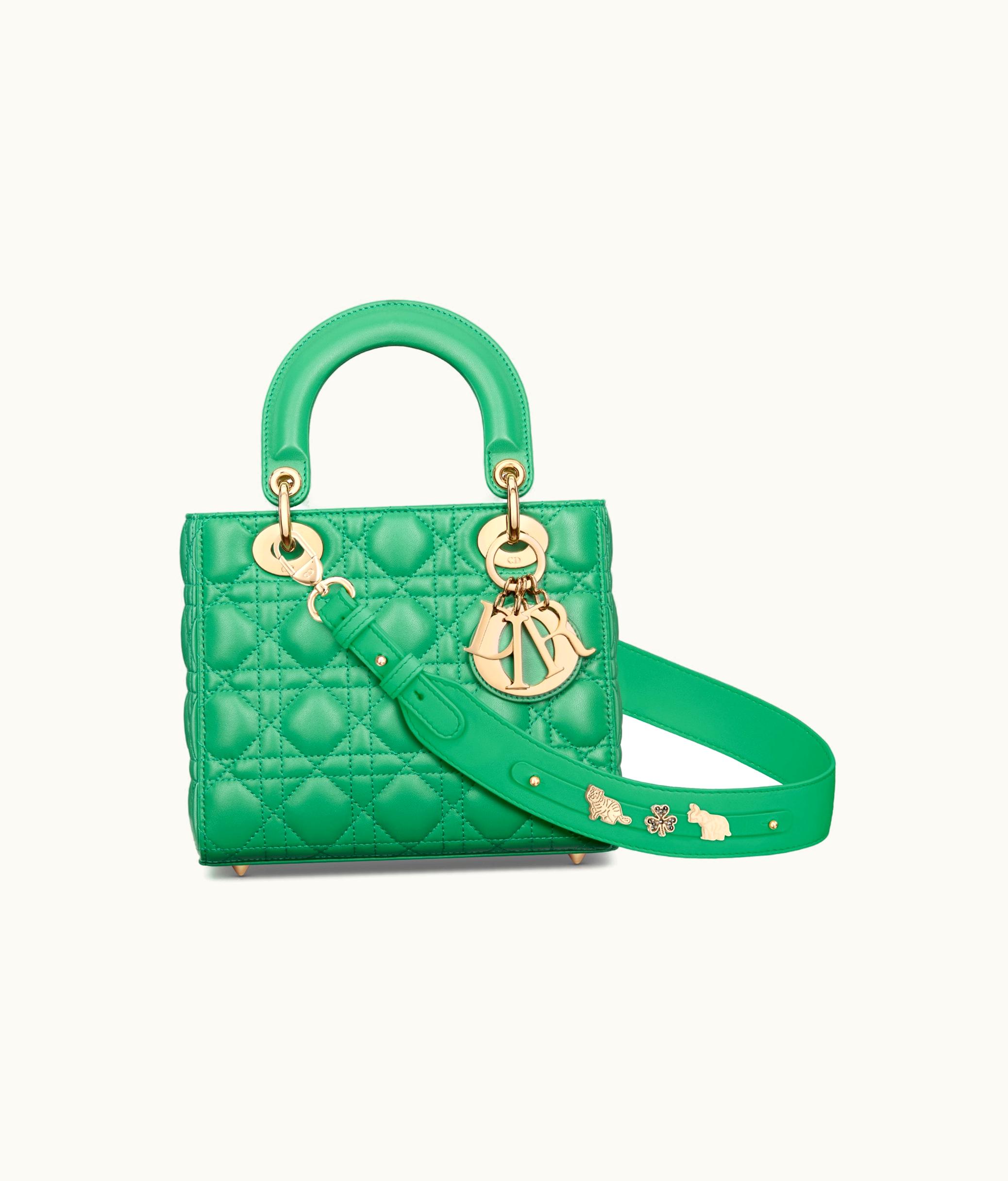 Dior Small Lady Dior My ABCDior Bag - Emerald Green Cannage Lambskin
