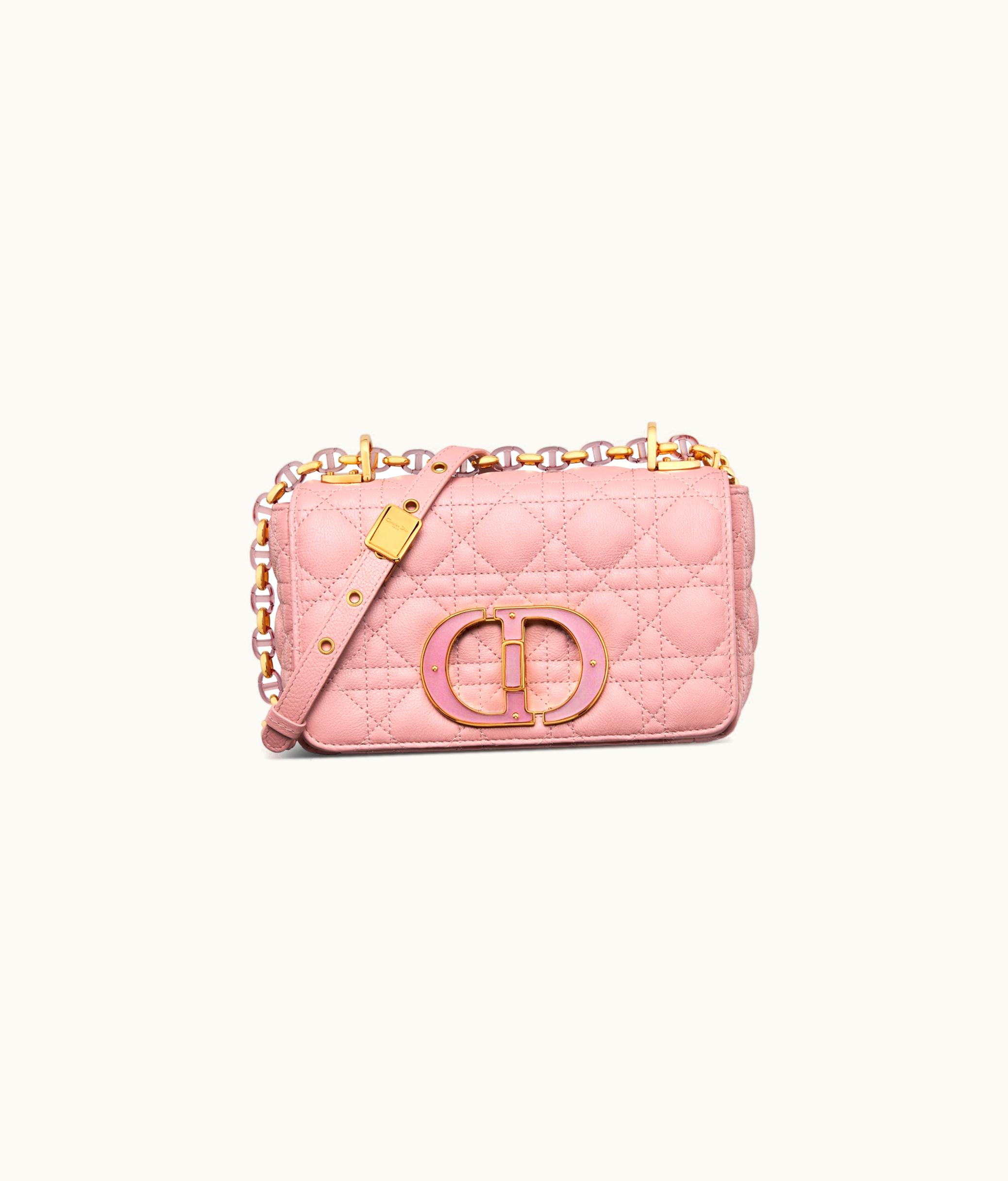 Dior Small Dior Caro Bag - Antique Pink Cannage Calfskin