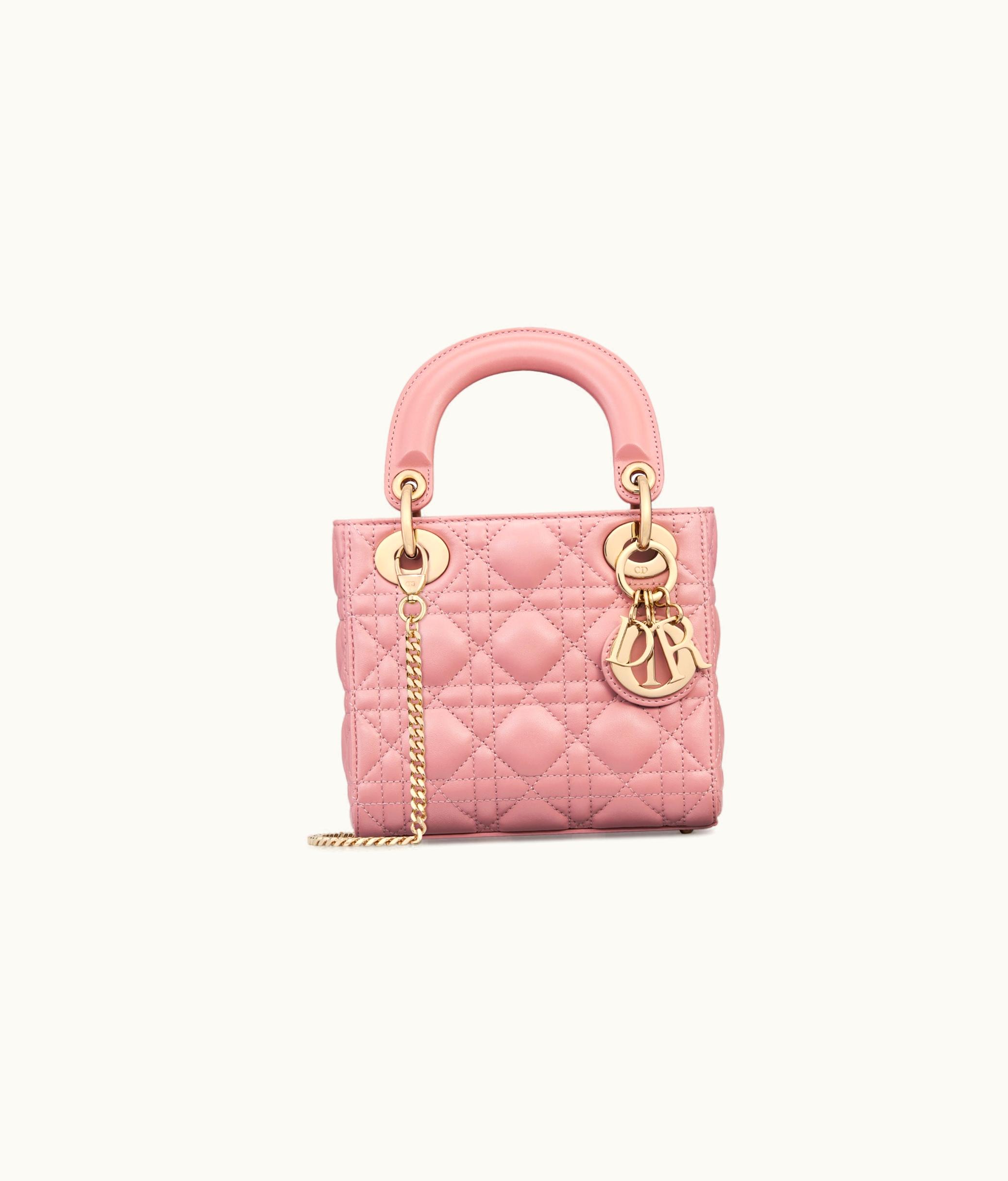 Dior Mini Lady Dior Bag - Antique Pink Cannage Lambskin